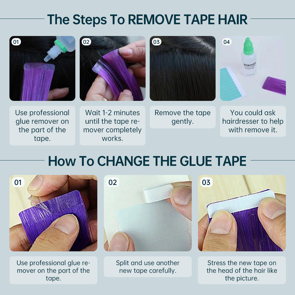 Virgin tape in hair