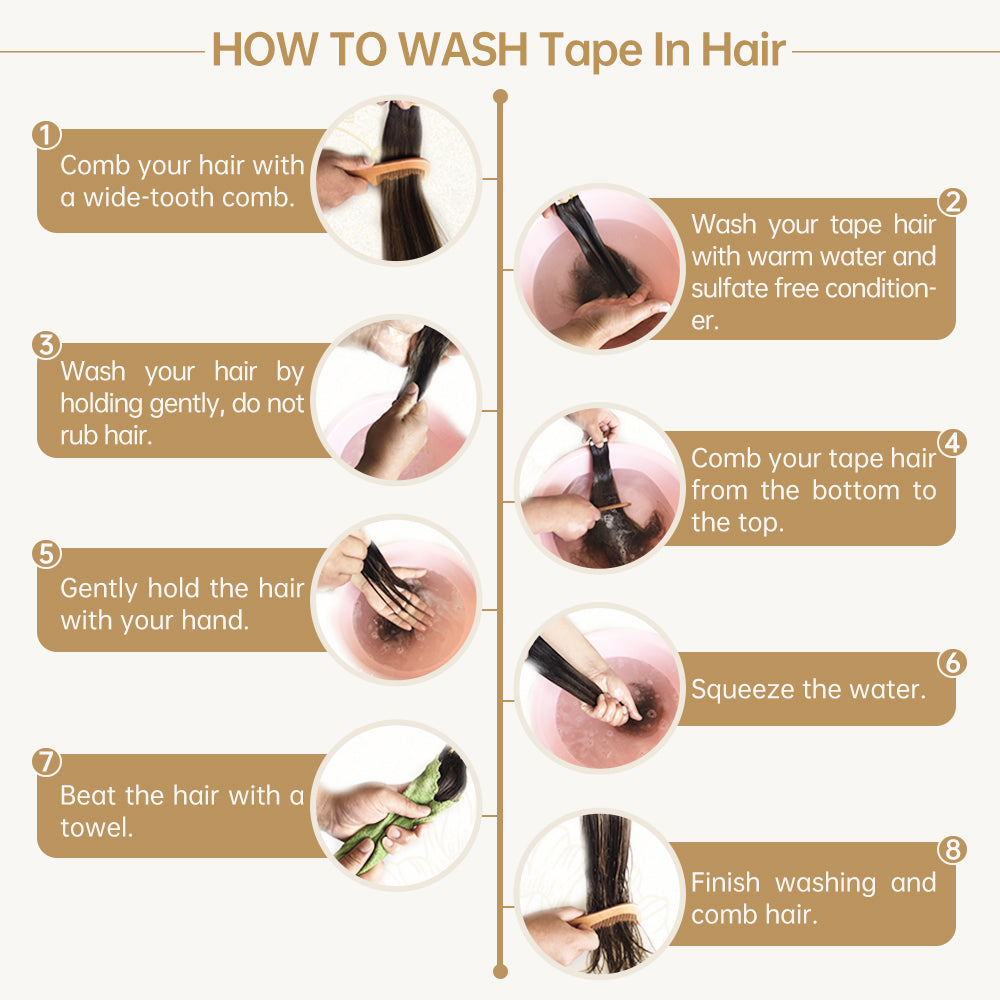 Virgin tape in hair