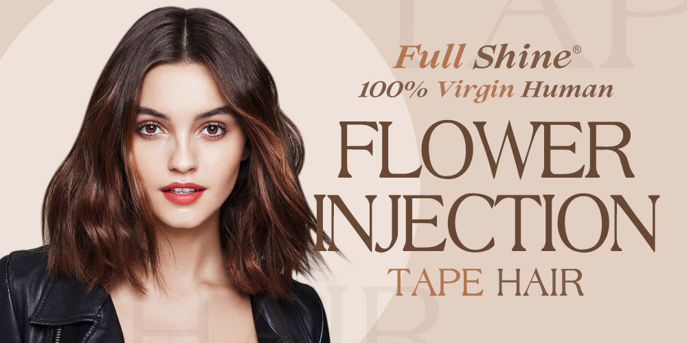 flower injection tape in hair
