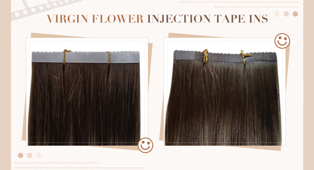flower injection tape in hair