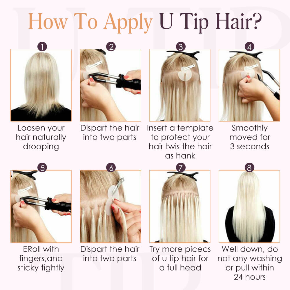how to apply u tip hair