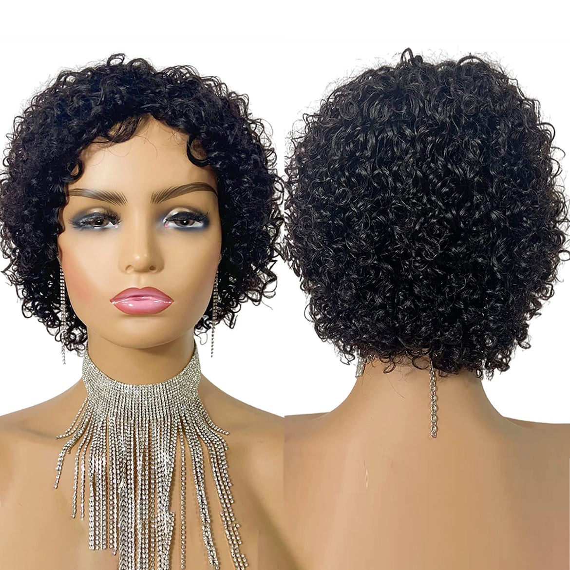 VRBest Curly Pixie Cut Short Lace Front Wigs