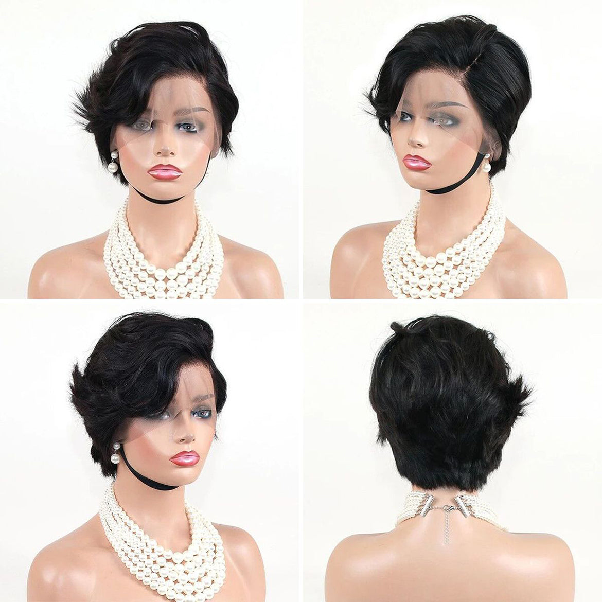Short Straight Side Part Lace Front Wigs
