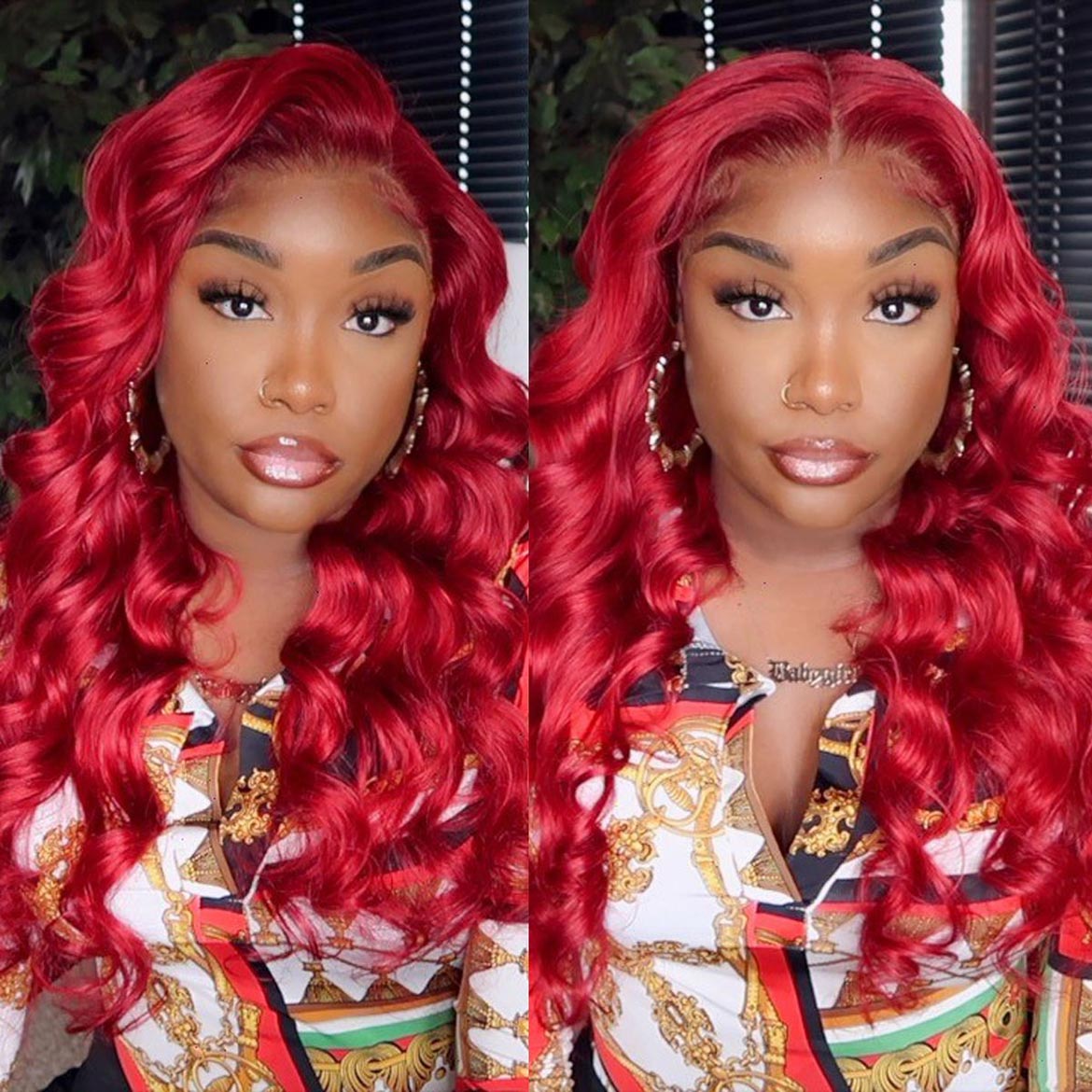 Body Wave Hair Colored Lace Front Wigs