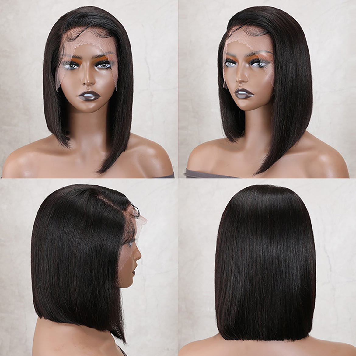 VRBest Asymmetric Side Part Bob Wigs