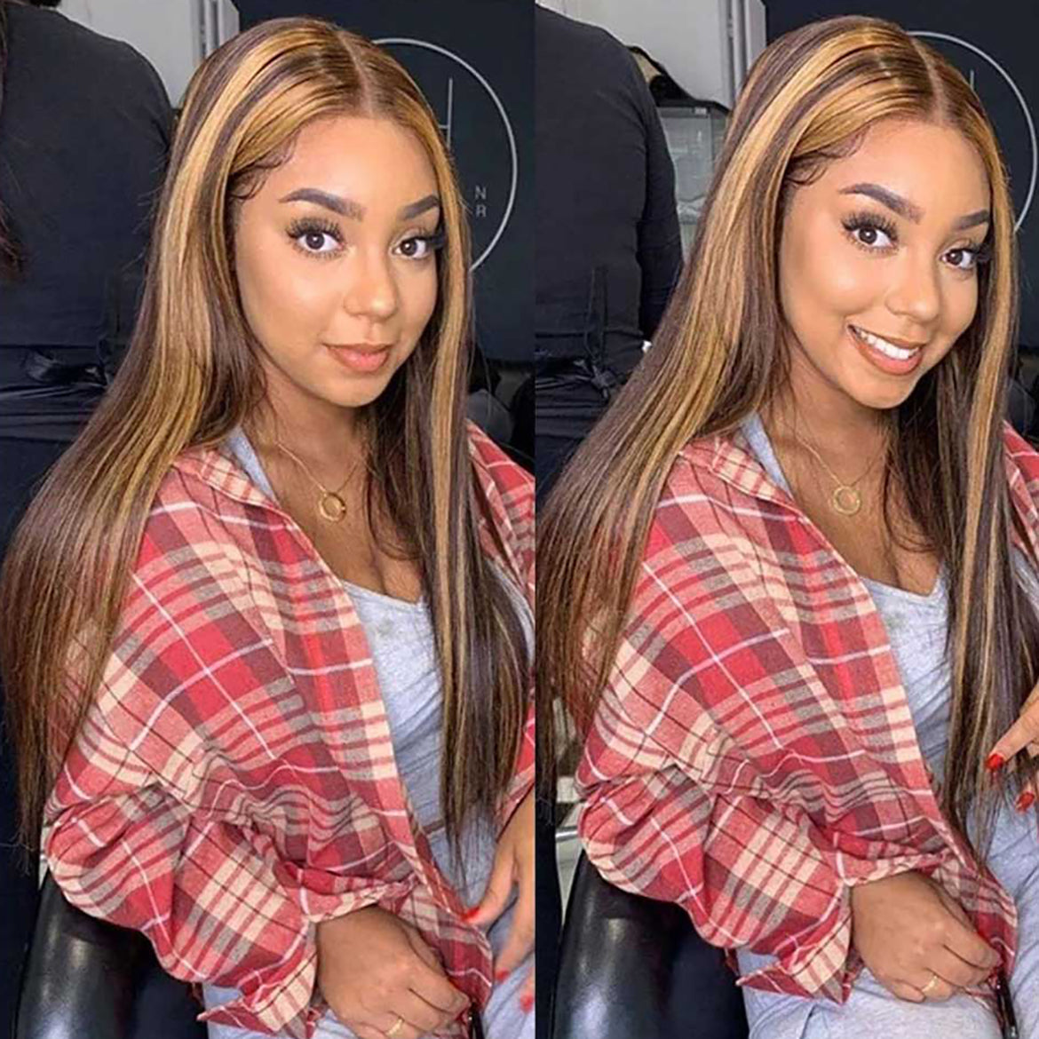 VRBest P4/27 Highlight Straight Wigs For Sale