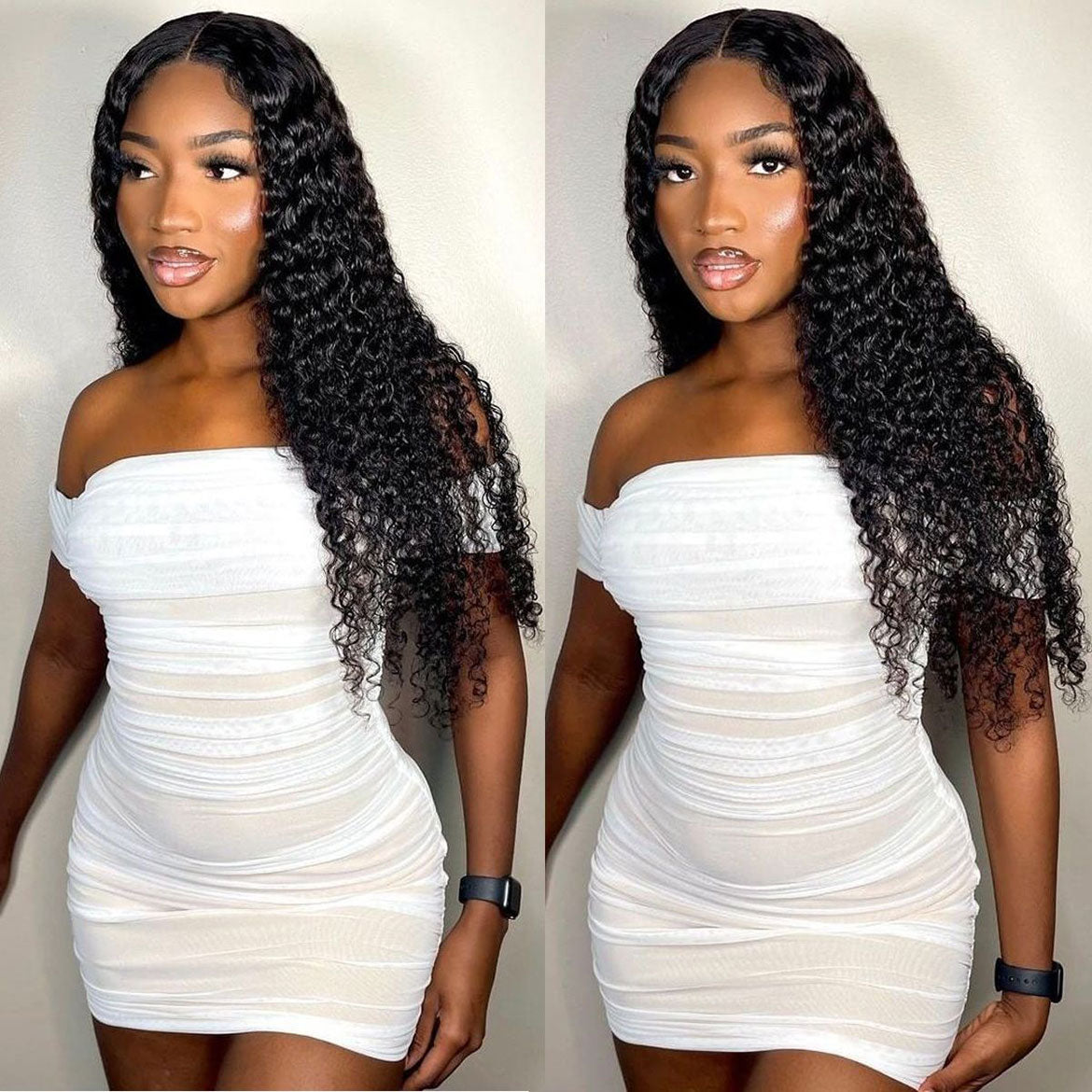 VRBest Affordable 4x4 Lace Closure Wigs Curly Human Hair Wigs