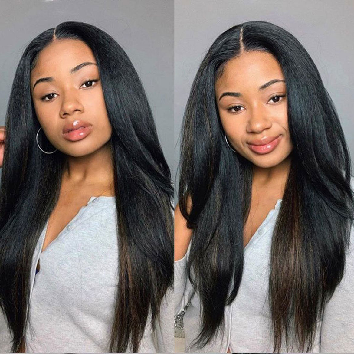 VRBest Affordable 4x4 Lace Closure Wigs Kinky Straight Human Hair Wigs