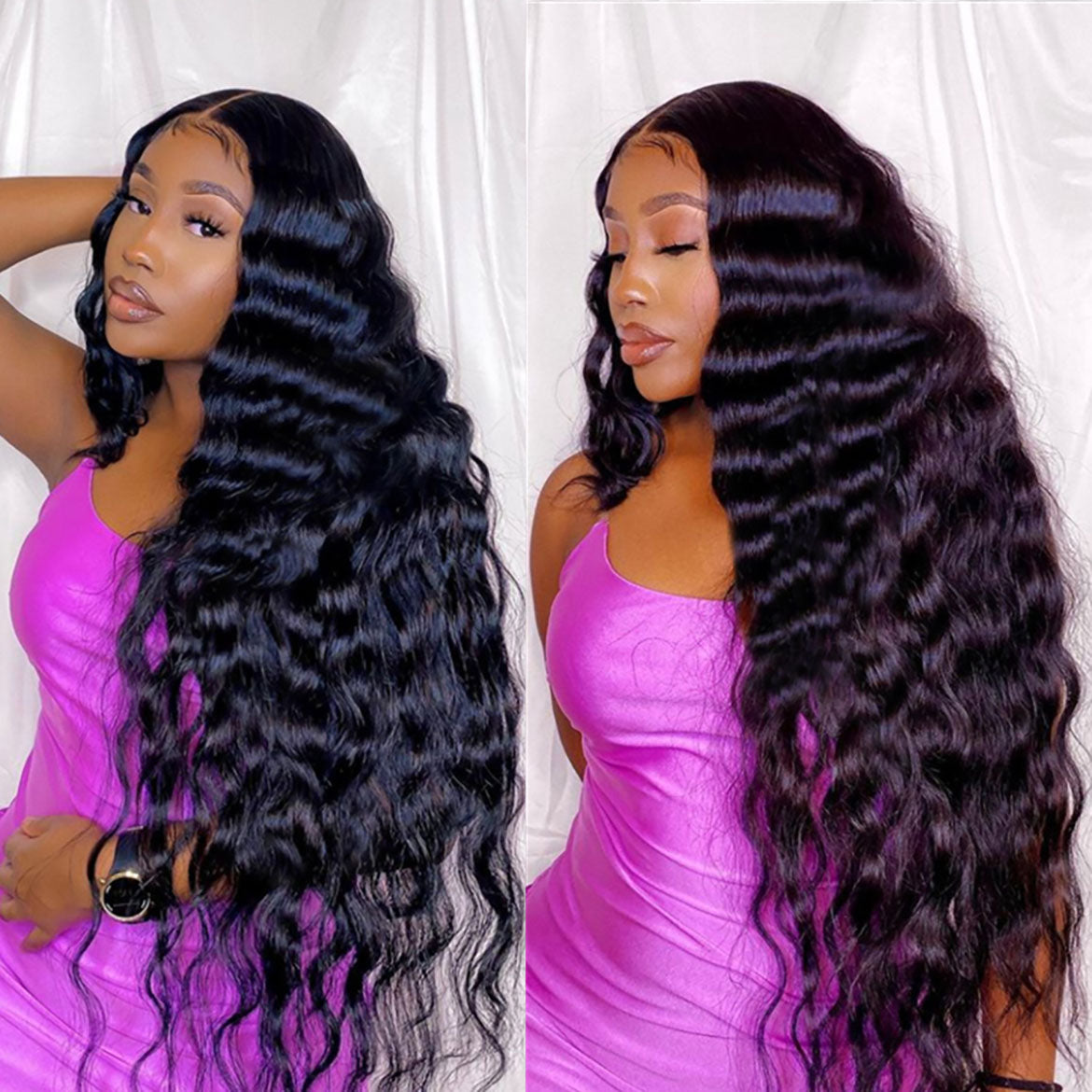 HD 4x4 Lace Closure Wigs Loose Wave Human Hair Wigs