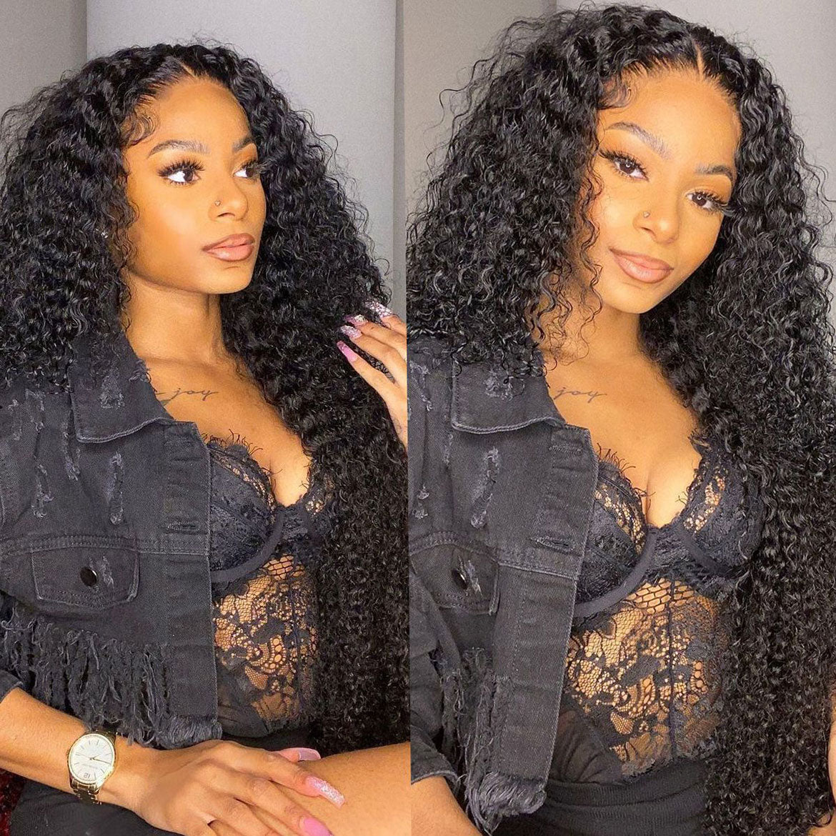 5x5 Lace Closure Wigs Curly Wigs
