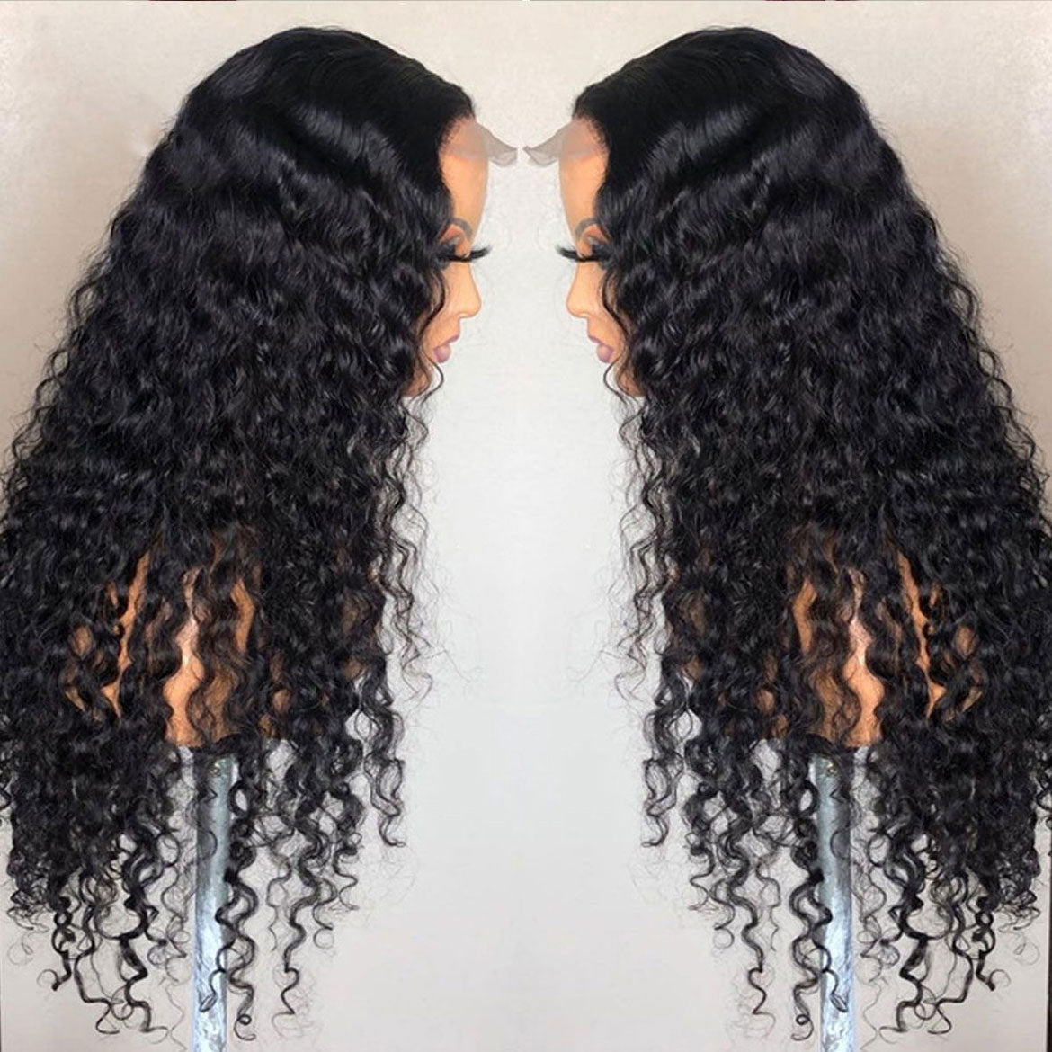 5x5 Lace Closure Wigs Deep Wave Human Hair Wigs
