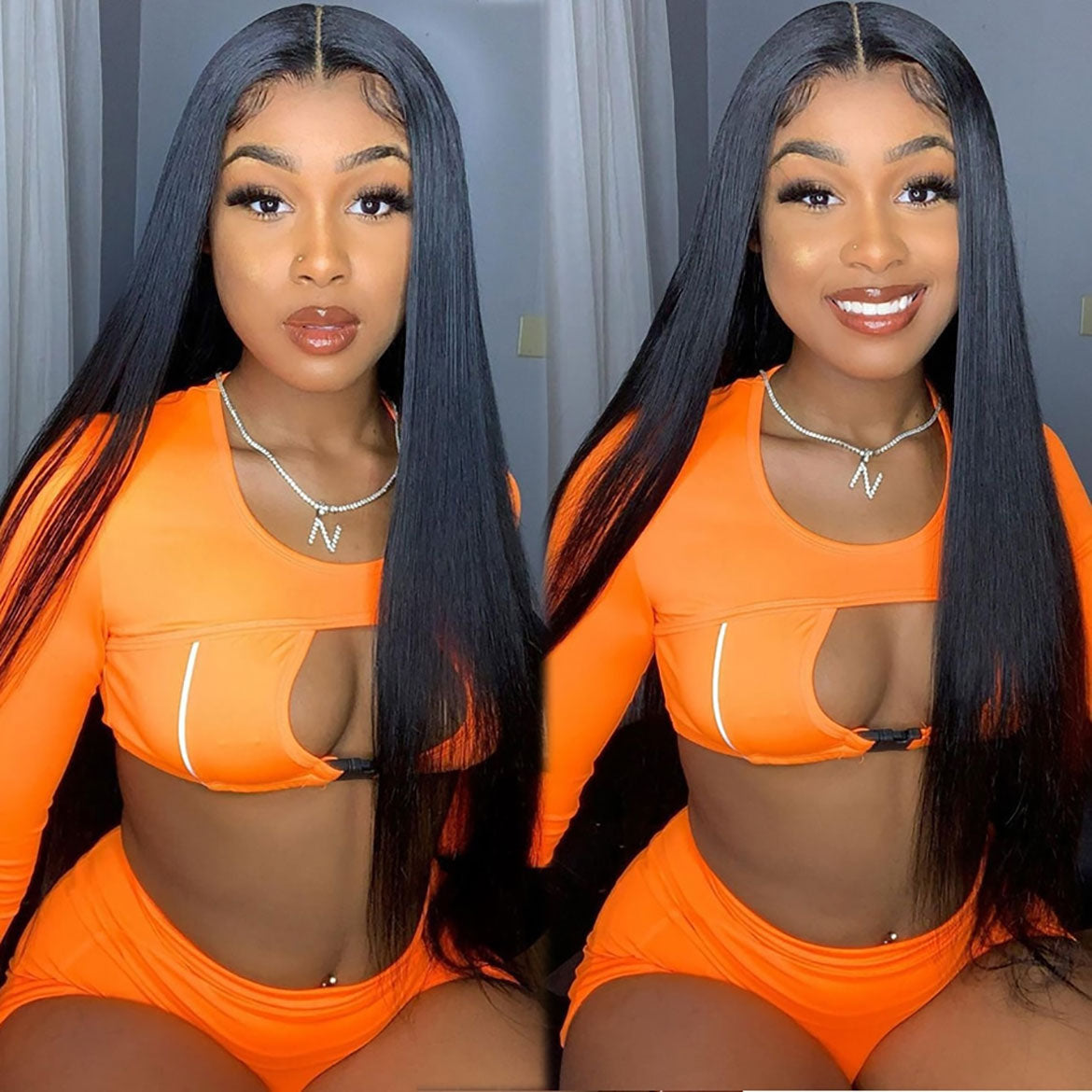 5x5 Lace Closure Wigs Straight Human Hair Wigs