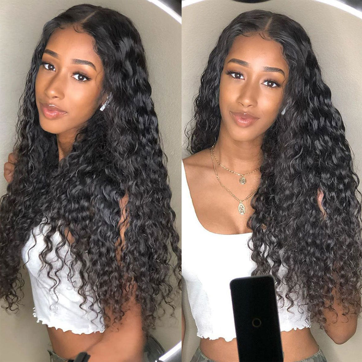 5x5 Lace Closure Wigs Water Wave Human Hair Wigs