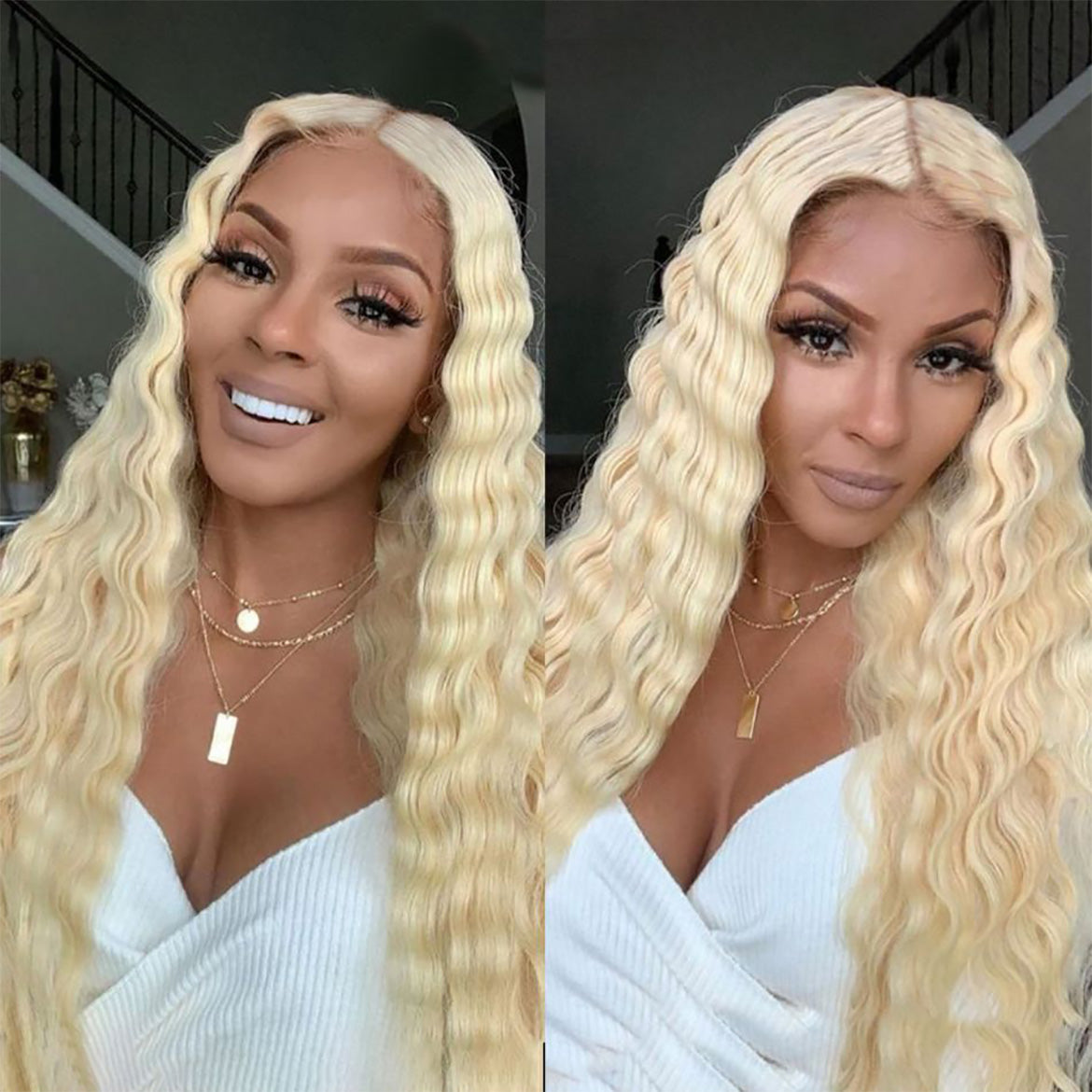 13x4 Lace Front Wigs Deep Wave Human Hair Wigs