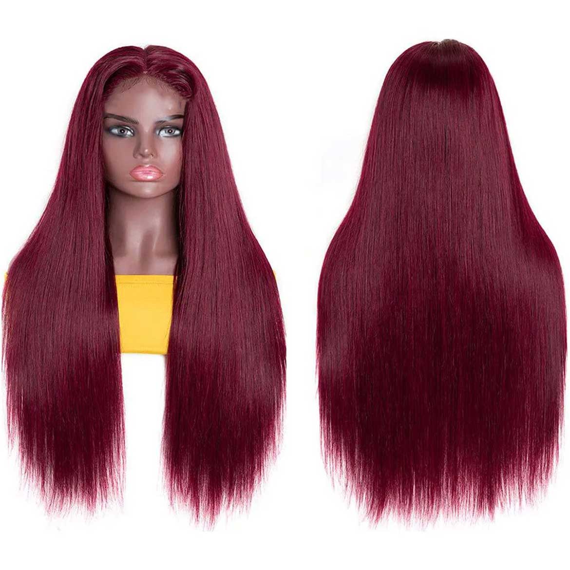 99J Burgundy Lace Front Wigs