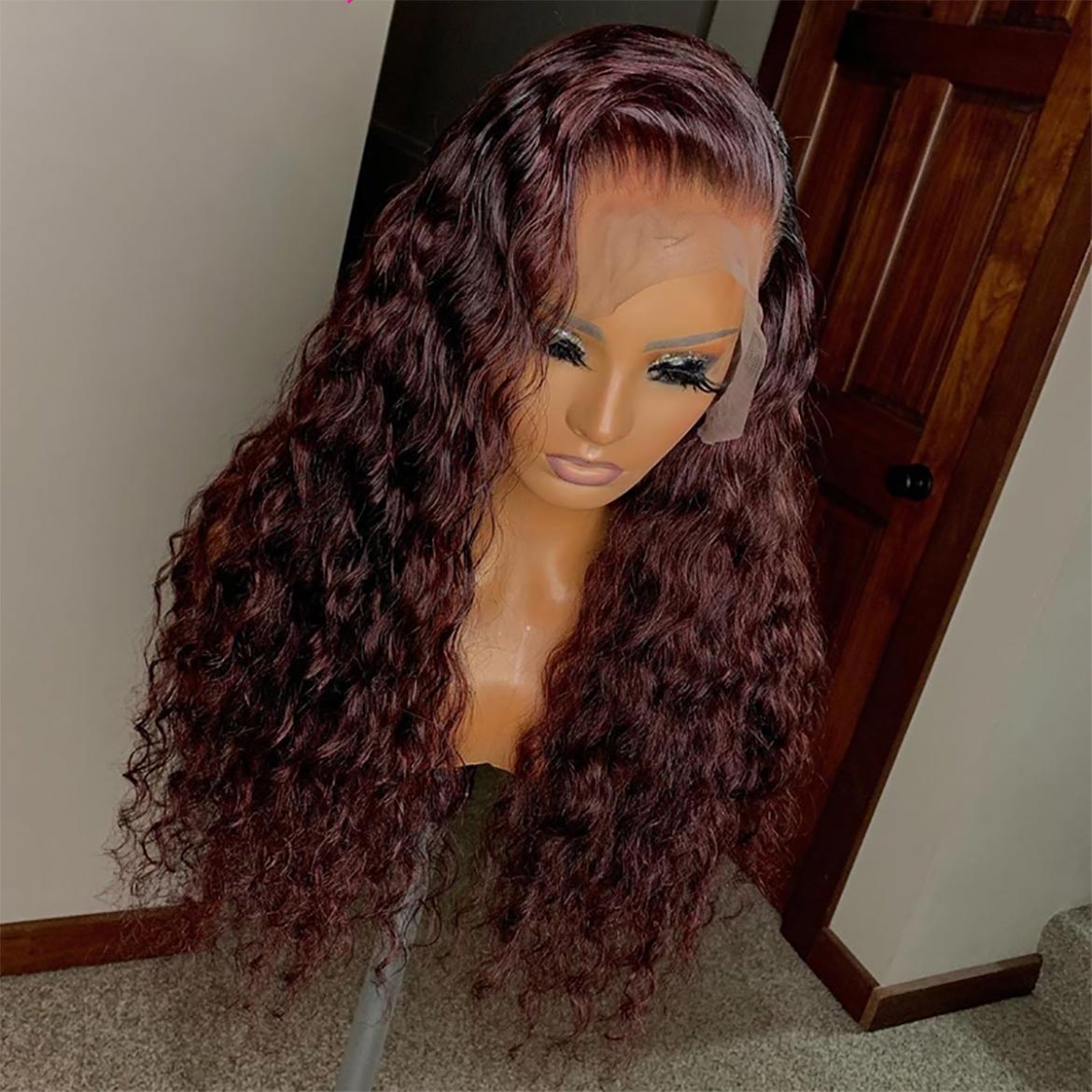 VRBest Burgundy Wet and Wavy Wigs