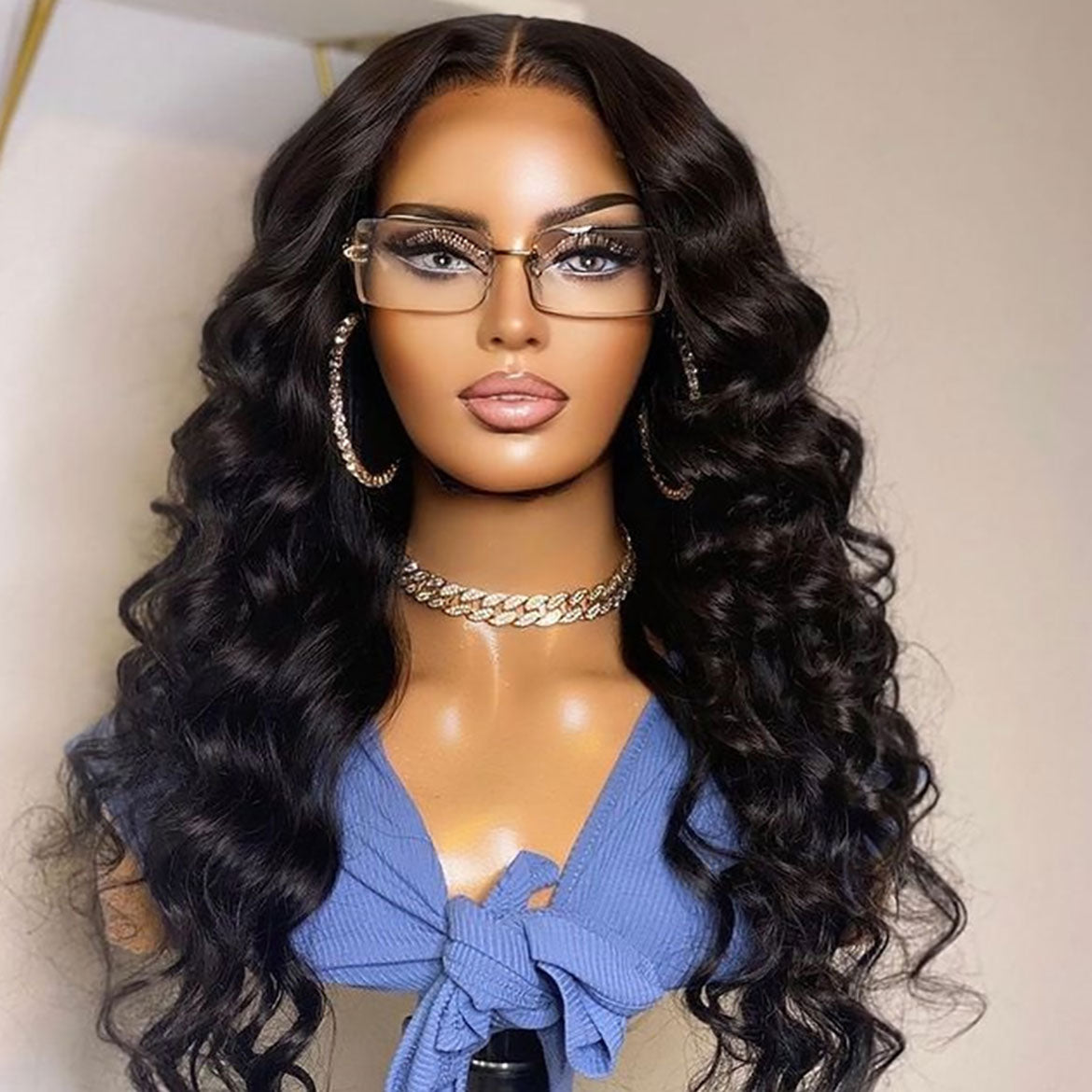 T Part Lace Wigs Loose Wave Human Hair Wigs