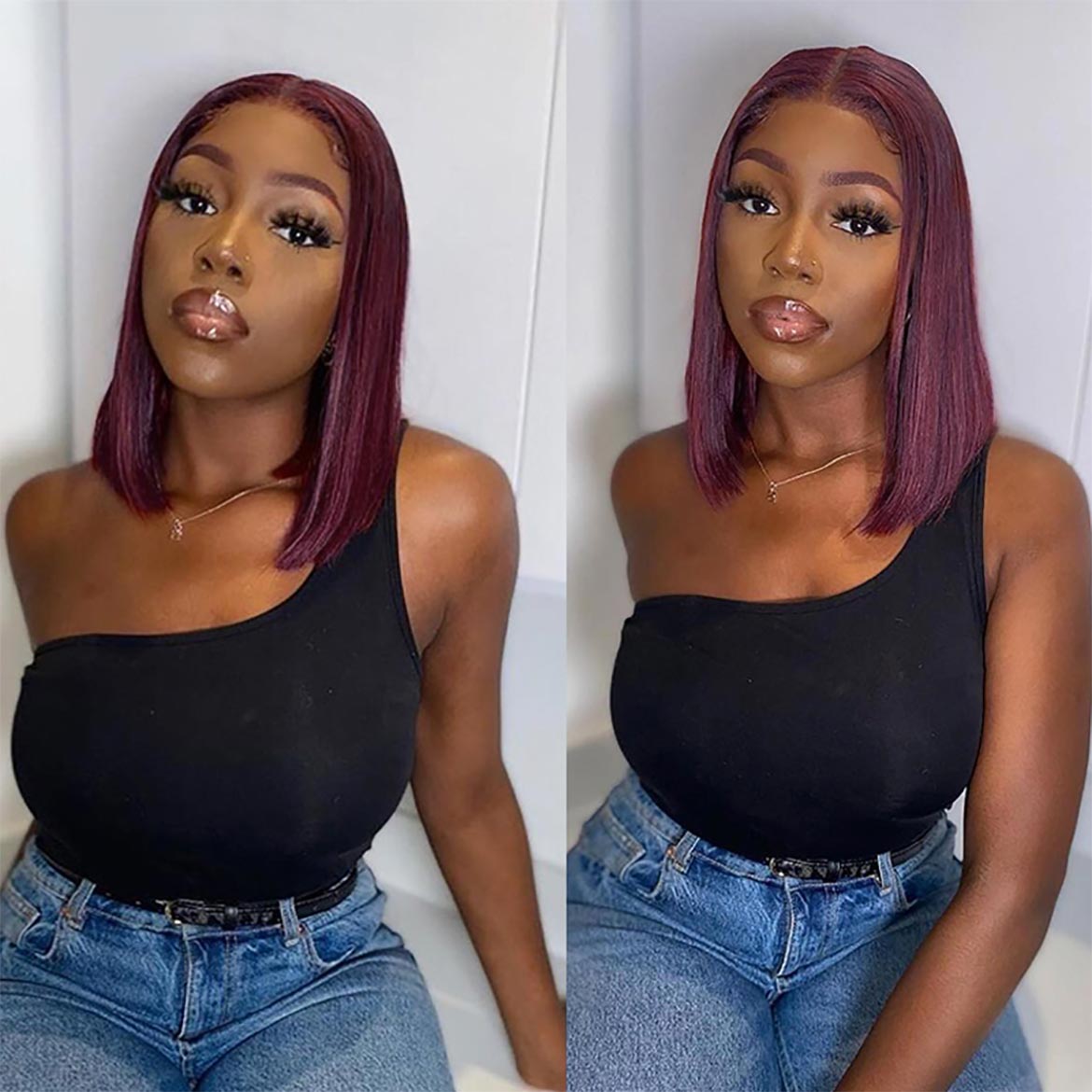 VRBest Burgundy Bob Wigs