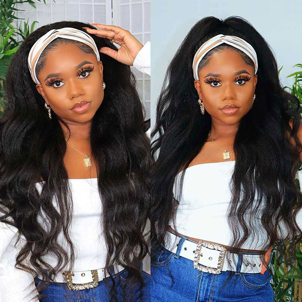 VRBest Body Wave Headband Wigs