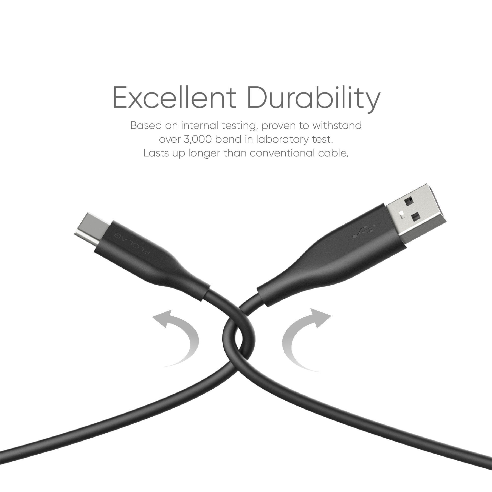 FLOLAB USB A to USB C Cable for Fast Charging
