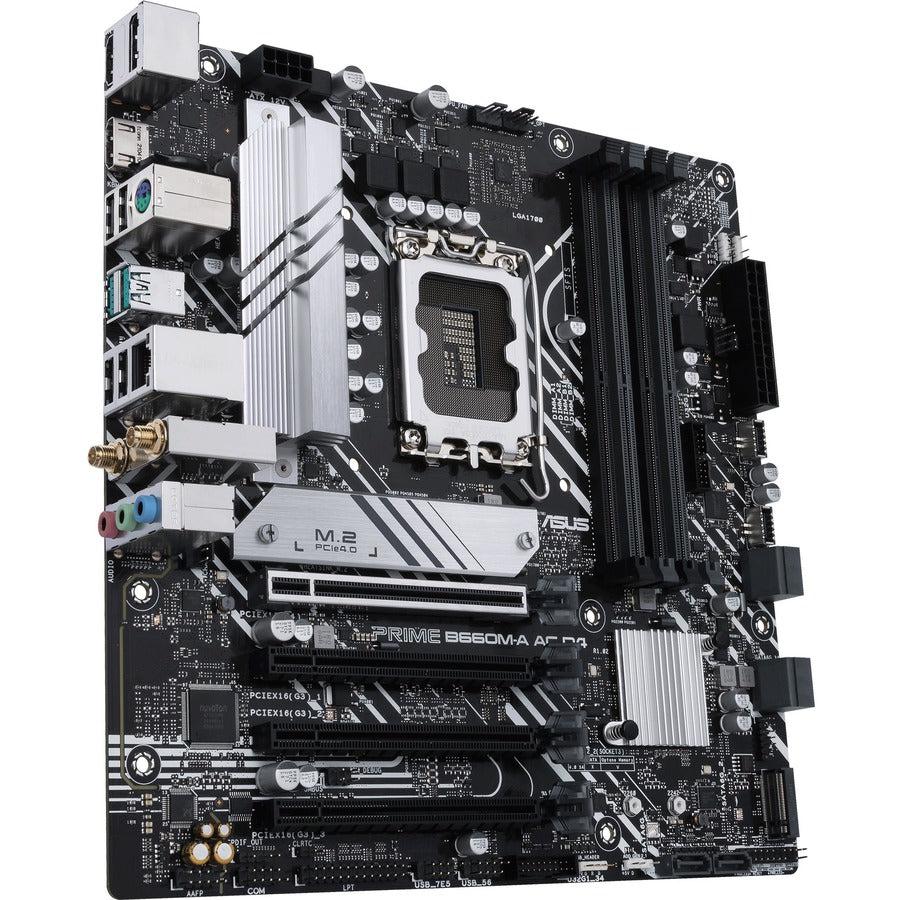 Asus Prime B660M-A AC D4 Desktop Motherboard - Intel B660 Chipset - Socket LGA-1700 - Intel Optane Memory Ready - Micro ATX PRIMEB660M-AACD4