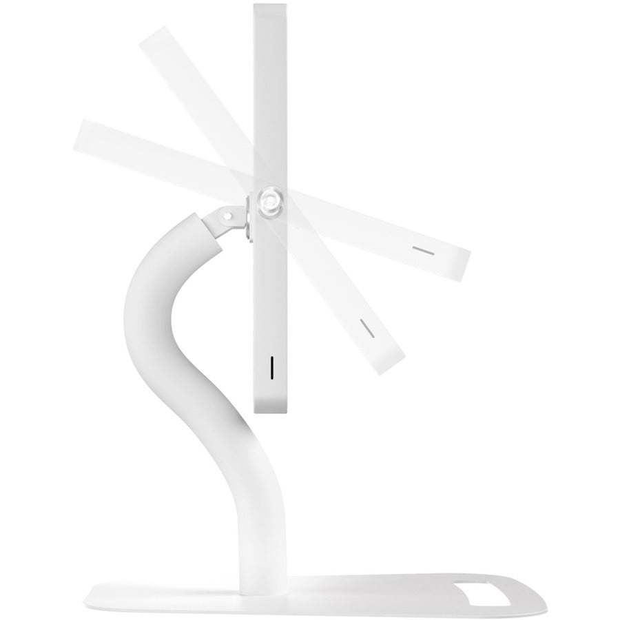 Cta Digital Premium Height Adjustable Floor-To-Desk Security Kiosk (White)