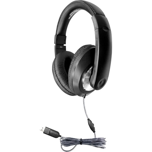 Hamilton Buhl Smart-Trek Deluxe Stereo Headphone With In-Line Volume Control And Usb Plug