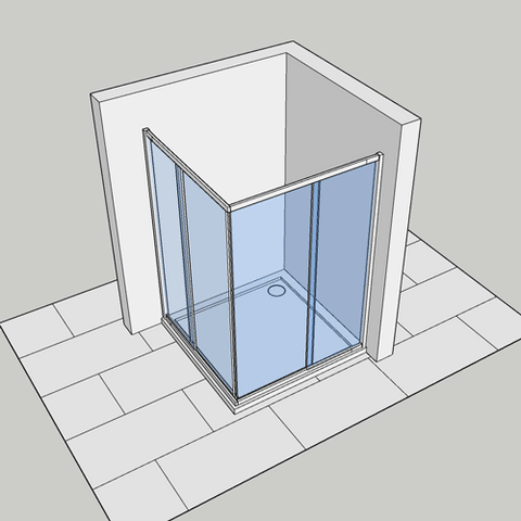 AICA cabine de douche carrée