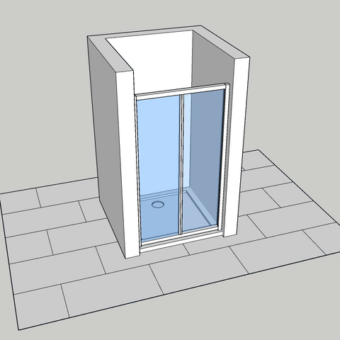 AICA Porte de douche pliante