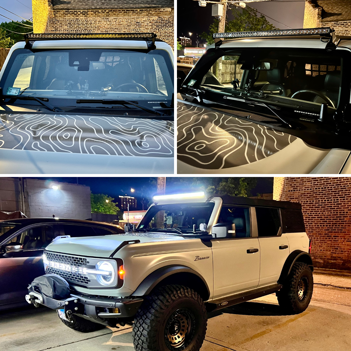 lasfit 42 inch led light bar on 2021 ford bronco