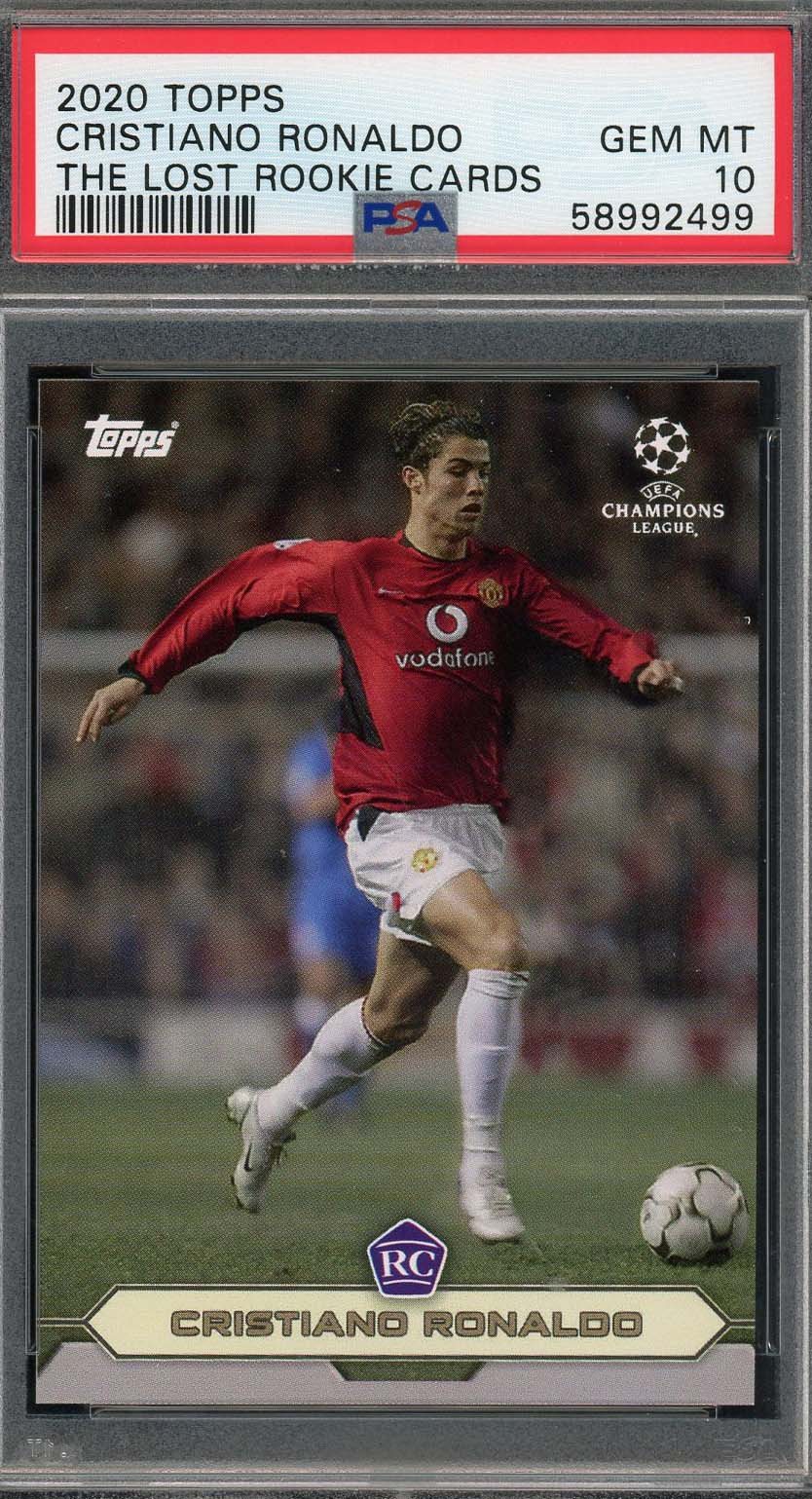 Cristiano Ronaldo 2020 Topps The Lost Rookie Soccer Card Graded PSA 10