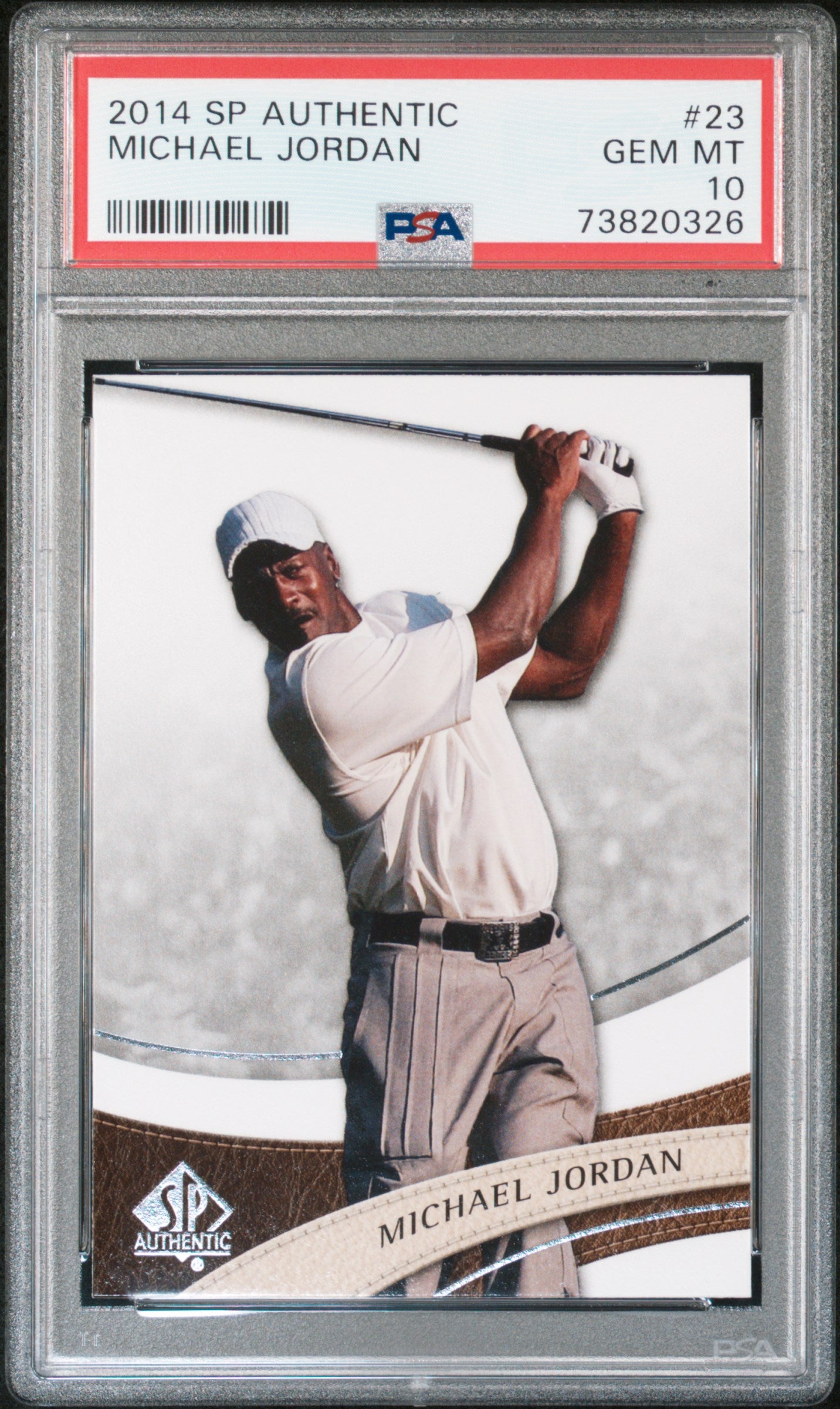 Michael Jordan 2014 Upper Deck SP Authentic Golf Card #23 Graded PSA 10