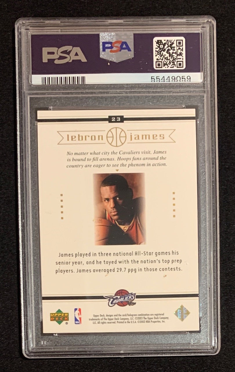 LeBron James 2003 Upper Deck Box Set Rookie Card RC #23 Graded PSA 9