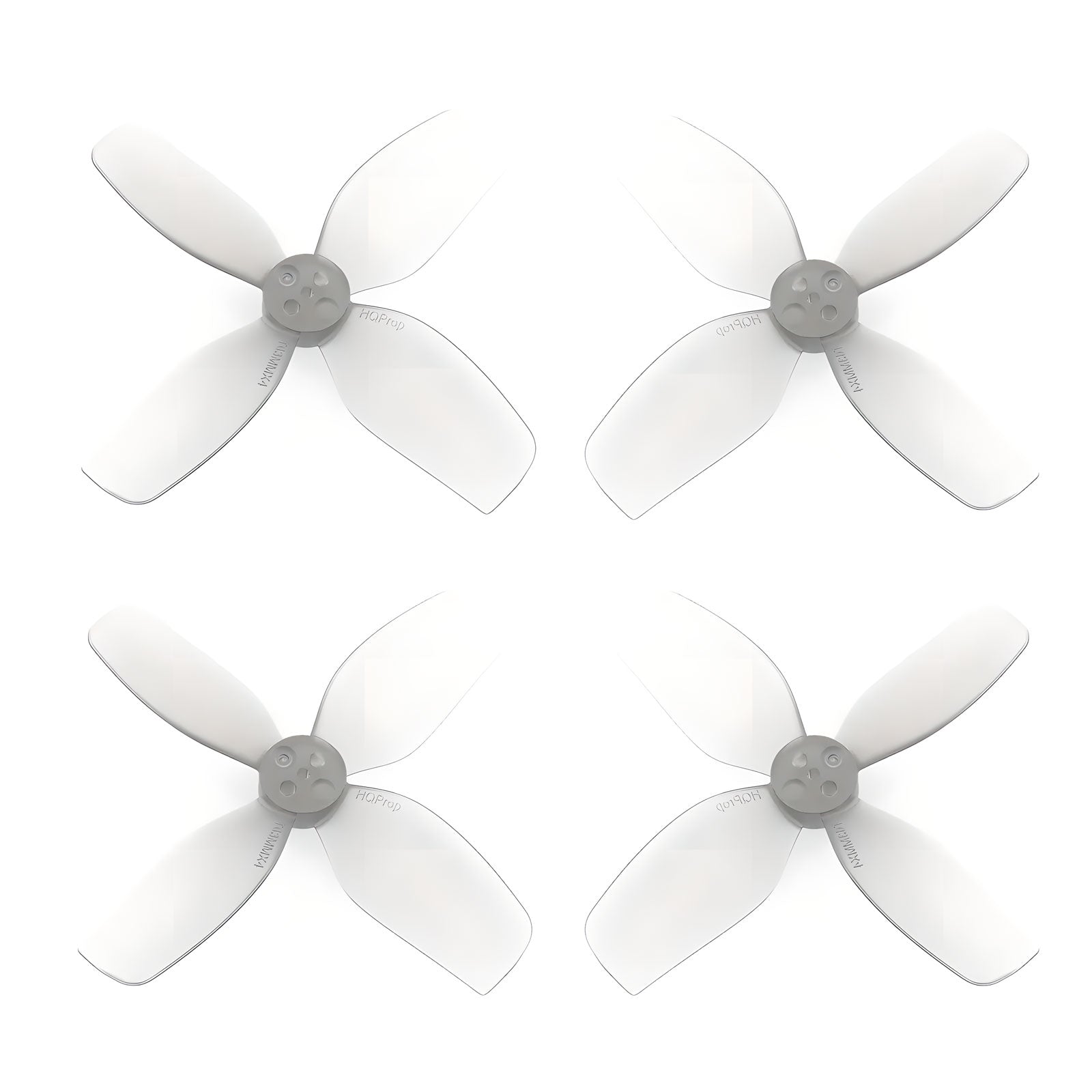 HQProp DT63MMX4 63mm 4-Blade T-Mount Propeller Set (2x CW / 2x CCW) Gray Polycarbonate