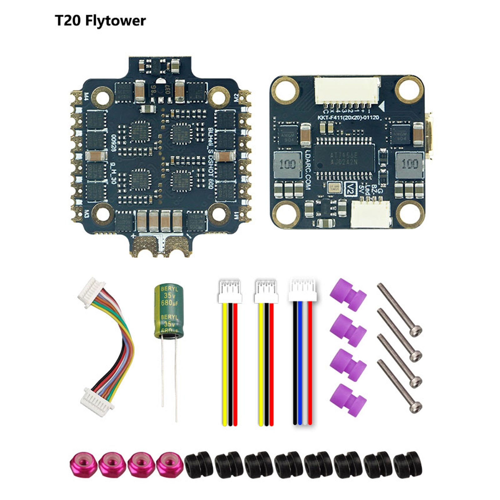 LDARC T20 Flight Controller Tower Stack F411 with 4in1 30A ESC 2-4S BLHeli_S