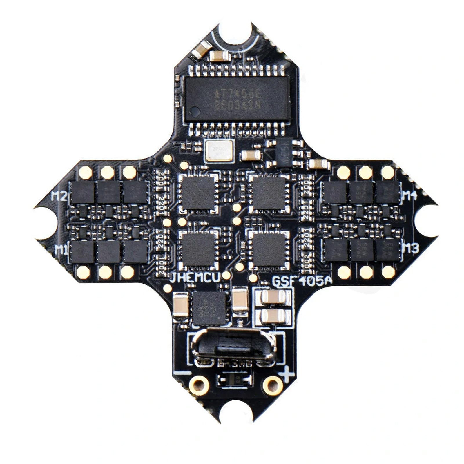 JHEMCU GSF405A-BMI 4-in-1 F4 Flight Controller AIO 1-2S ESC 5A Built-In ELRS Receiver 2.4GHz