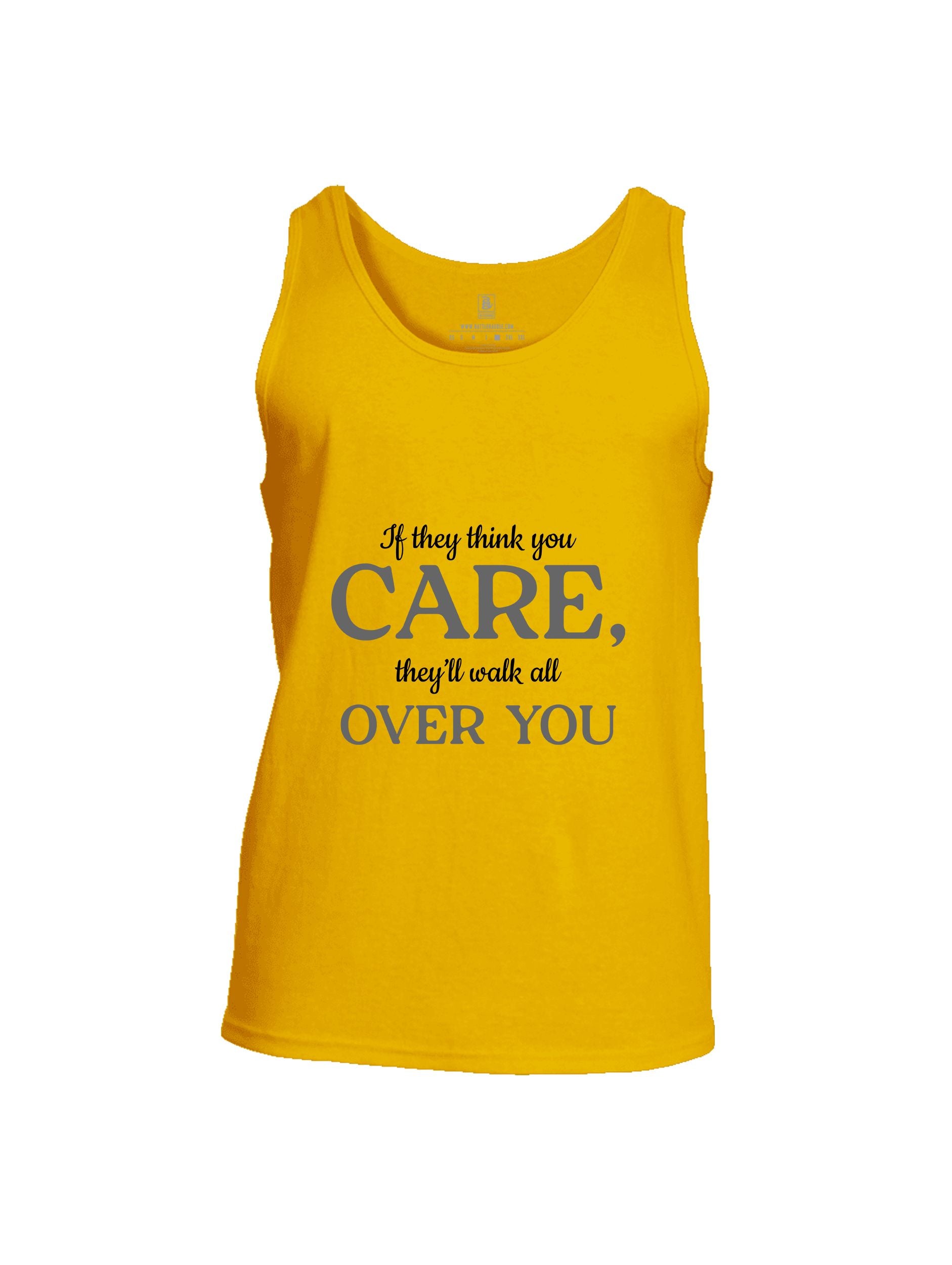 Battleraddle If They Think You Care Grey Sleeves Men Cotton Cotton Tank Top