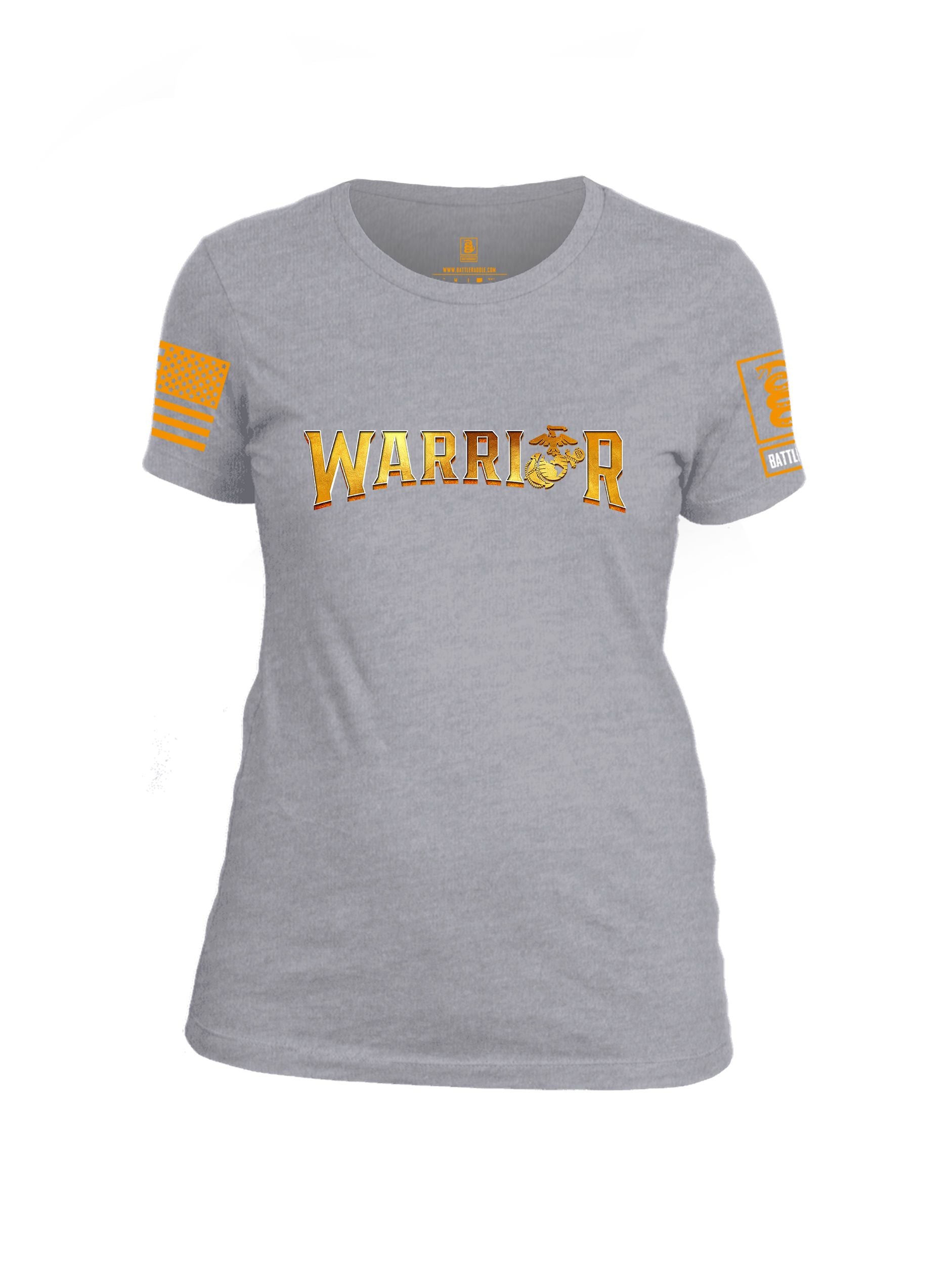 Battleraddle Warrior Orange Sleeves Women Cotton Crew Neck T-Shirt