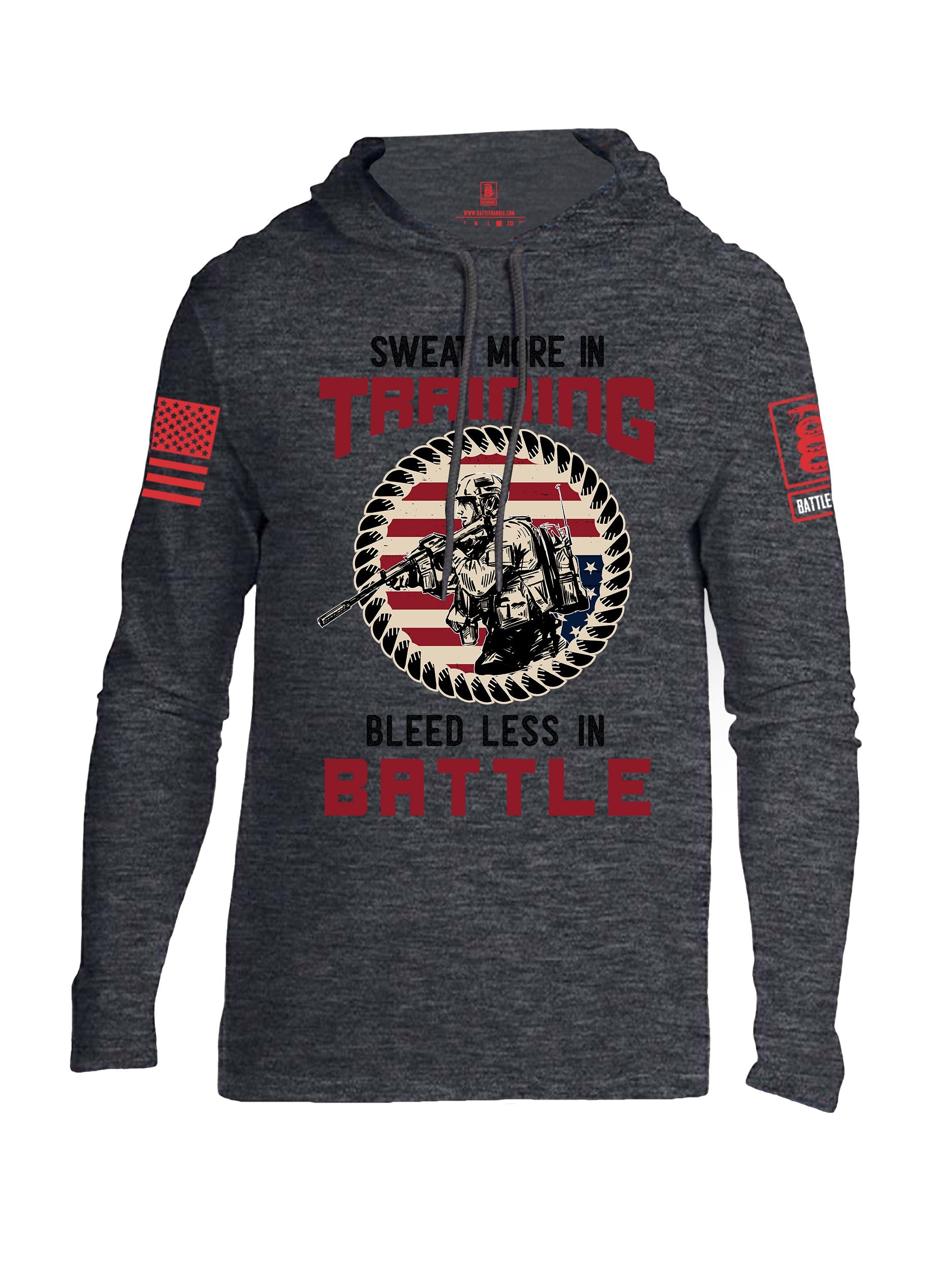 Battleraddle Sweat More In Training  Red Sleeves Men Cotton Thin Cotton Lightweight Hoodie