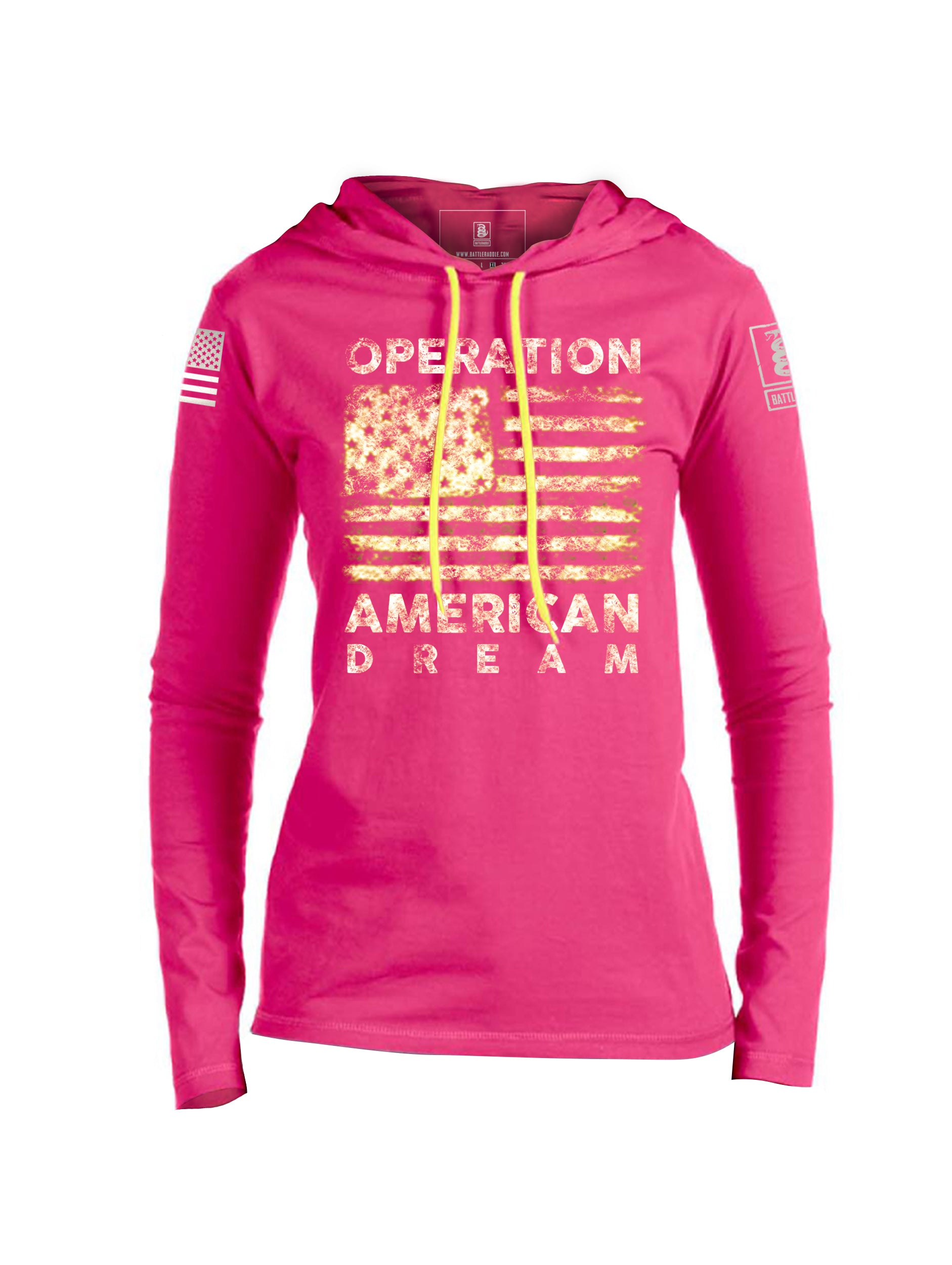 Battleraddle Operation American Dream Womens Cotton Thin Lightweight Hoodie