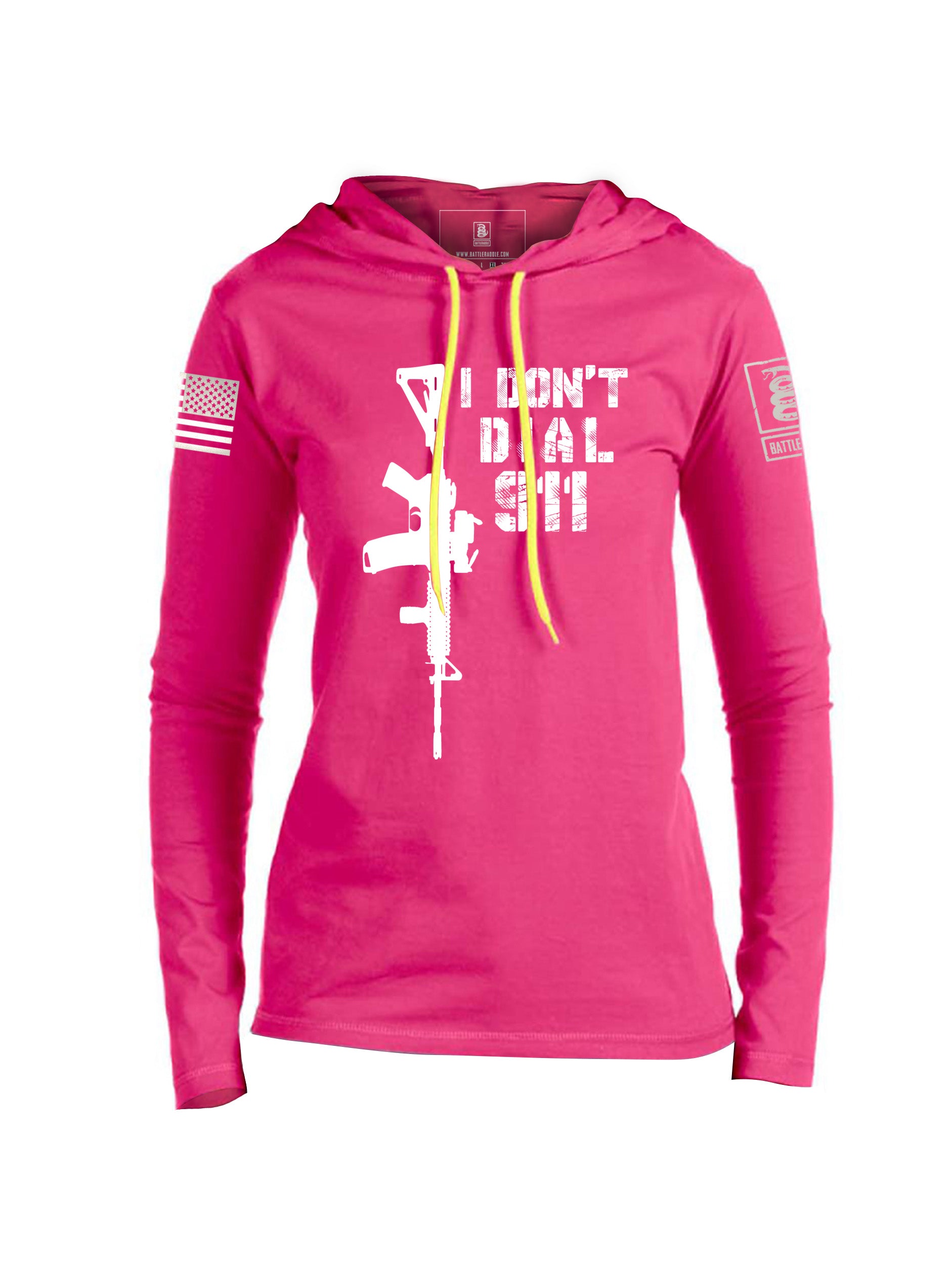 Battleraddle I Dont Dial 911 Womens Thin Cotton Lightweight Hoodie