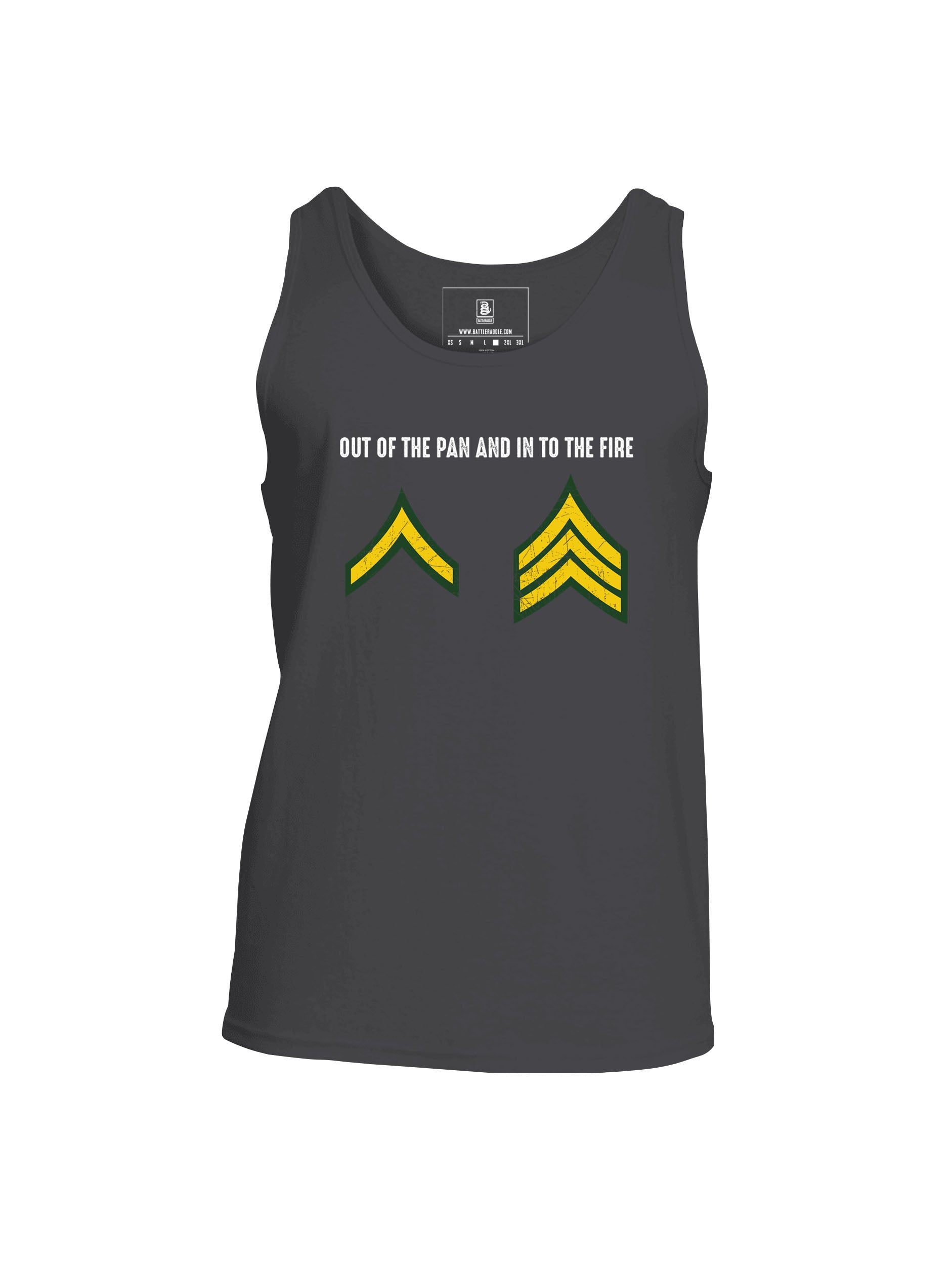 Battleraddle Out Of The Pan And In To The Fire Mens Cotton Tank Top