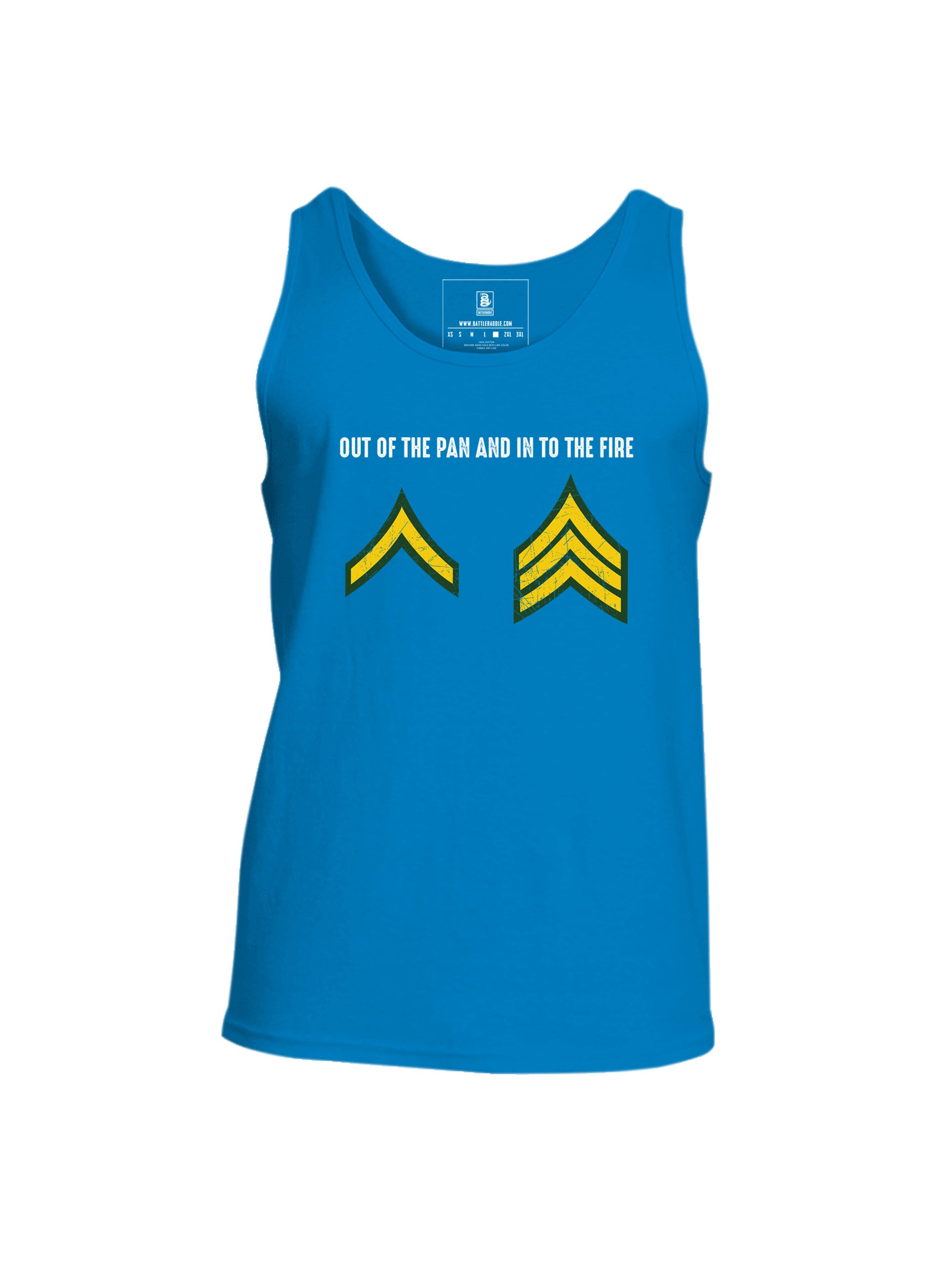 Battleraddle Out Of The Pan And In To The Fire Mens Cotton Tank Top