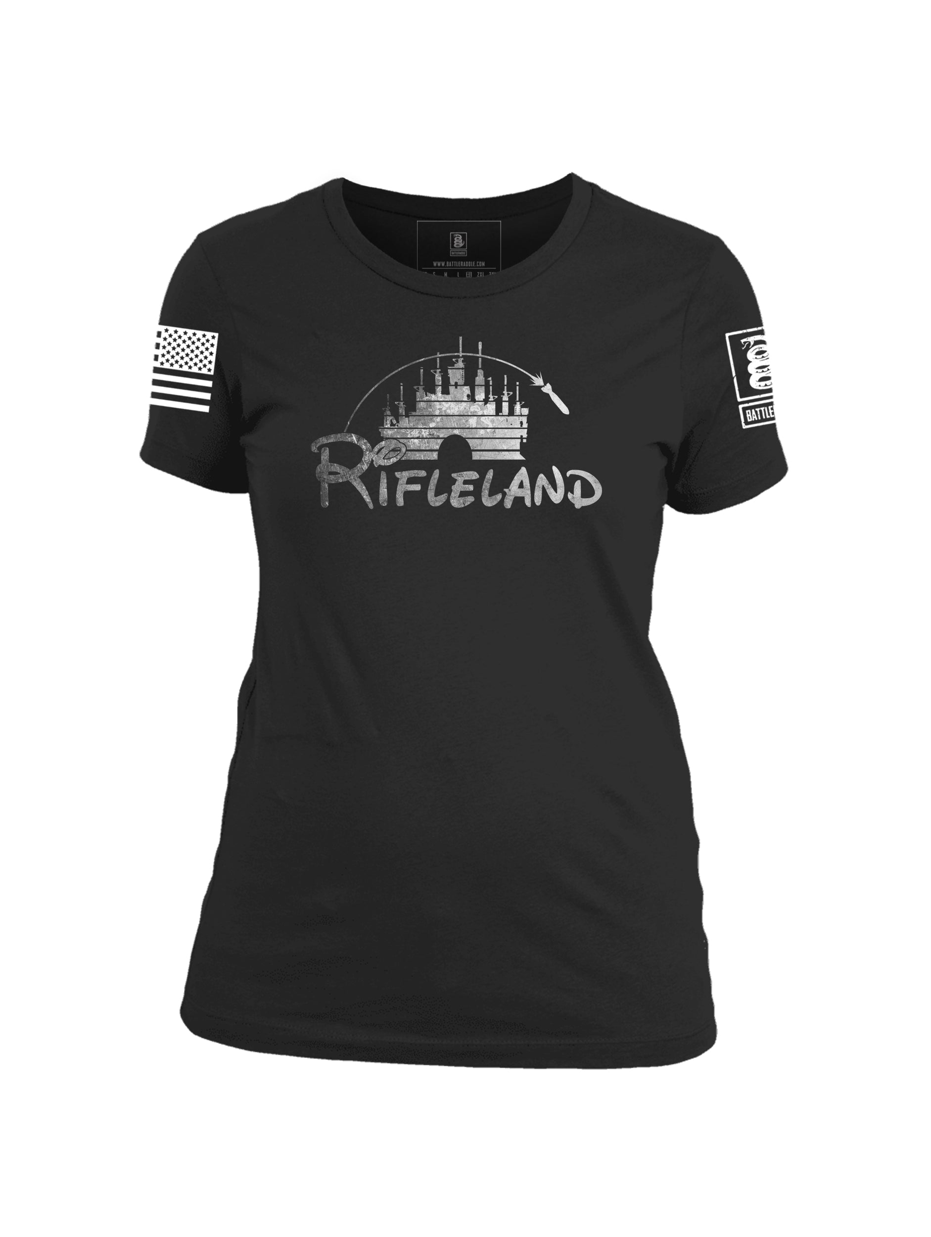 Battleraddle Rifleland Womens 100% Battlefit Polyester Crew Neck T Shirt