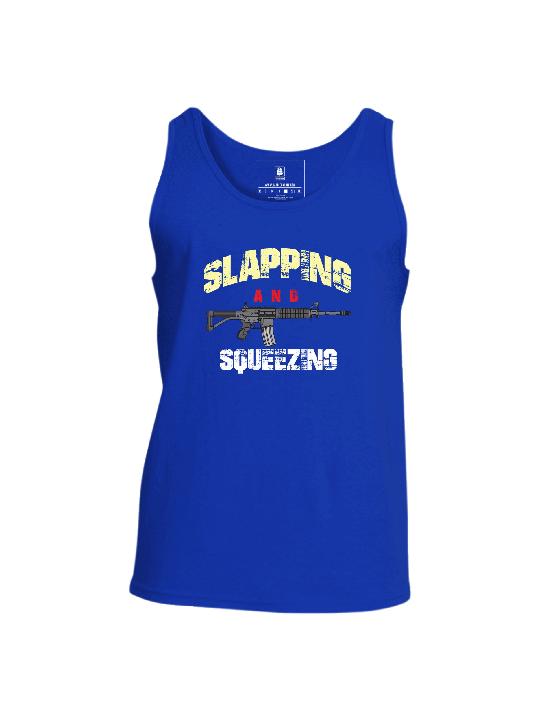 Battleraddle Slapping And Squeezing Mens Cotton Tank Top