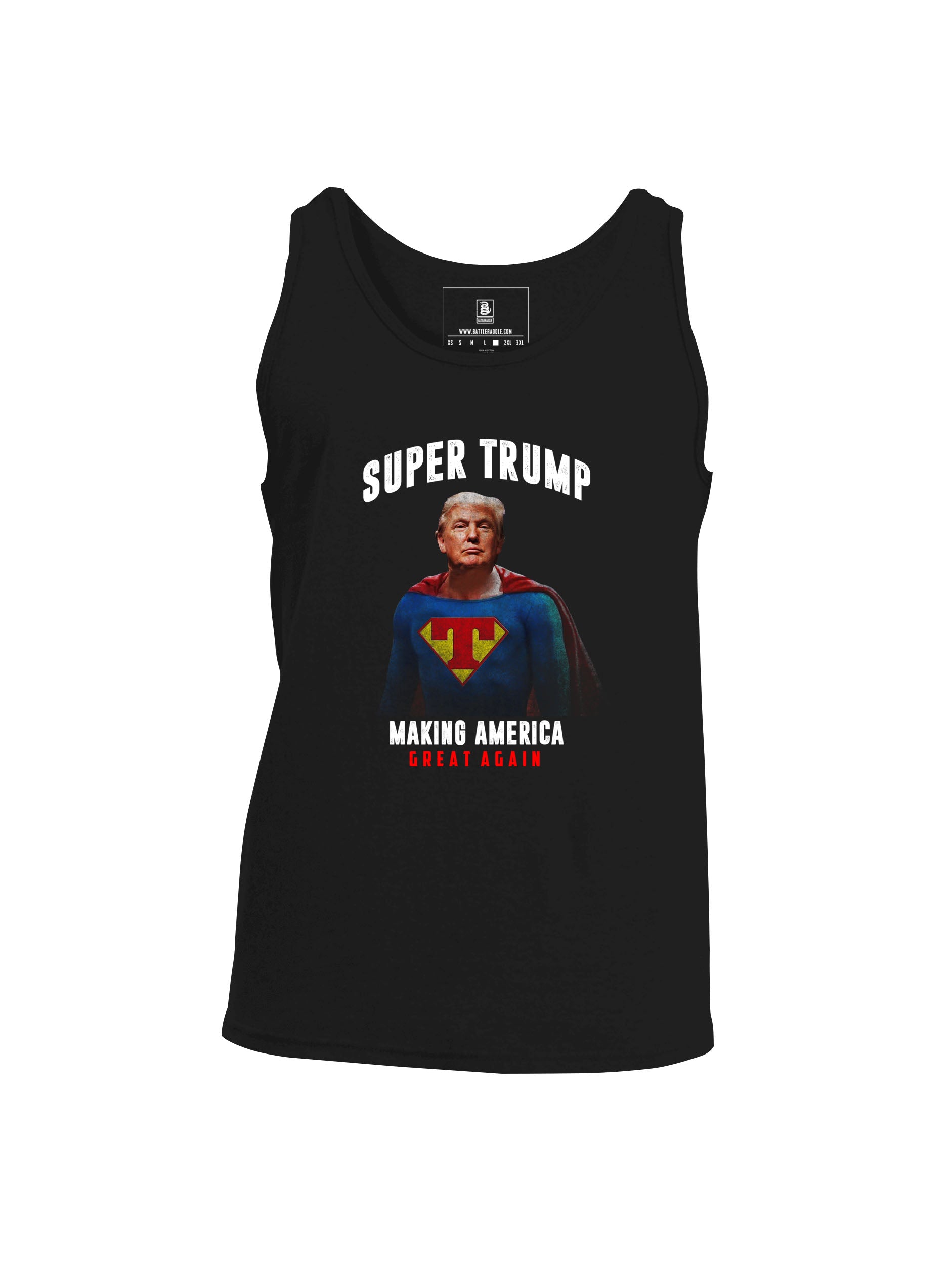 Battleraddle Super Trump Making America Great Again Mens Cotton Tank Top