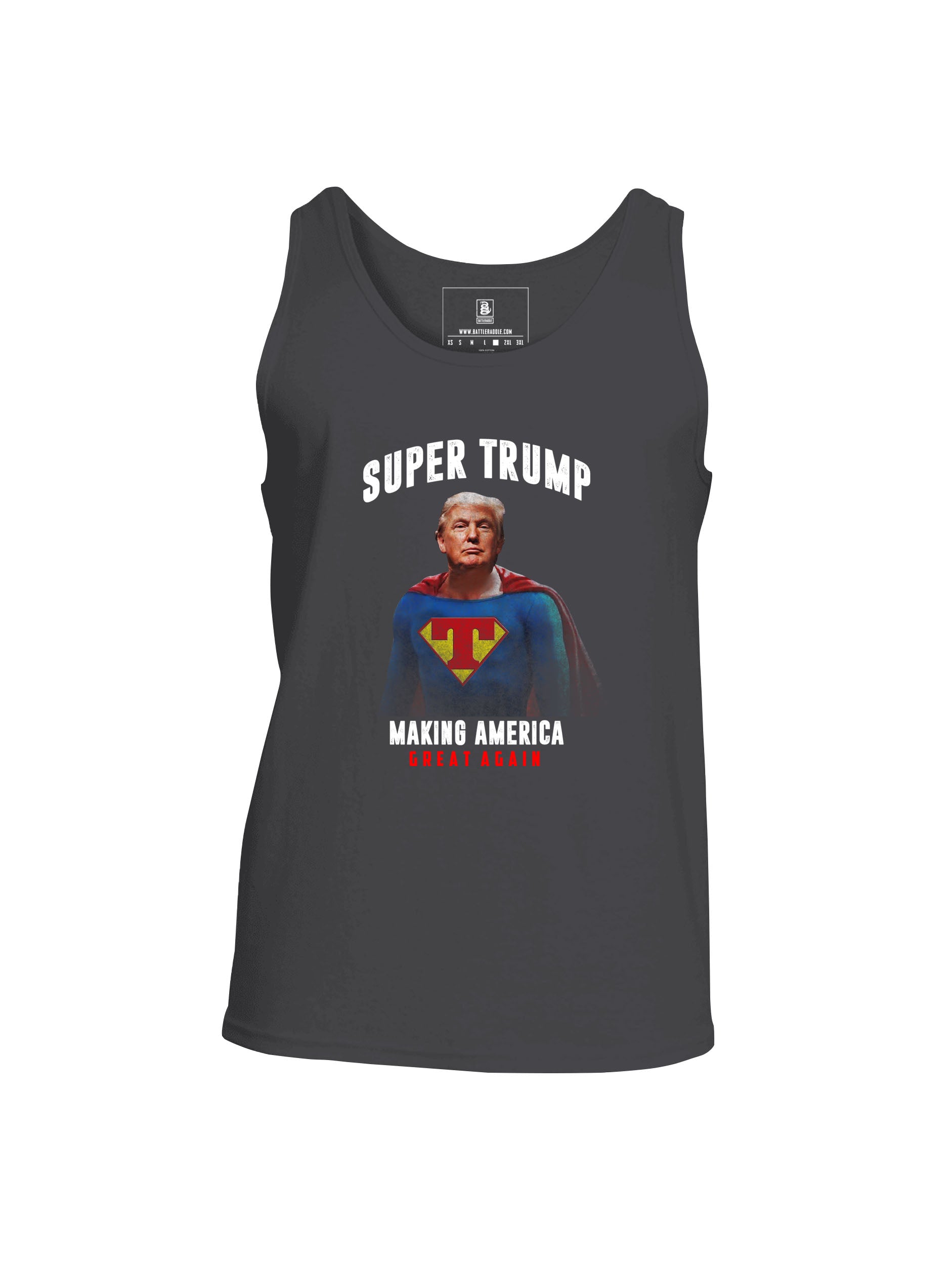 Battleraddle Super Trump Making America Great Again Mens Cotton Tank Top