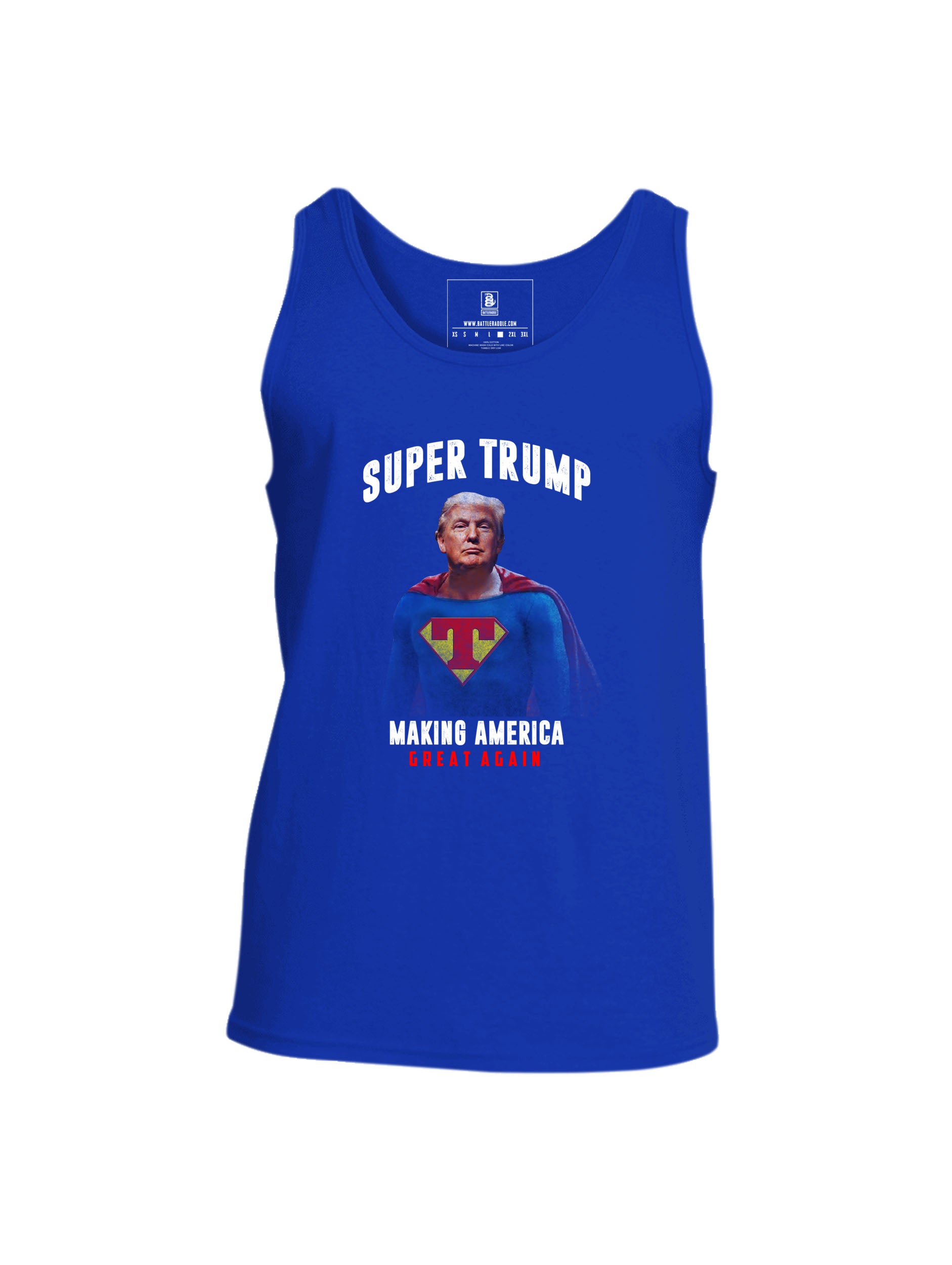 Battleraddle Super Trump Making America Great Again Mens Cotton Tank Top