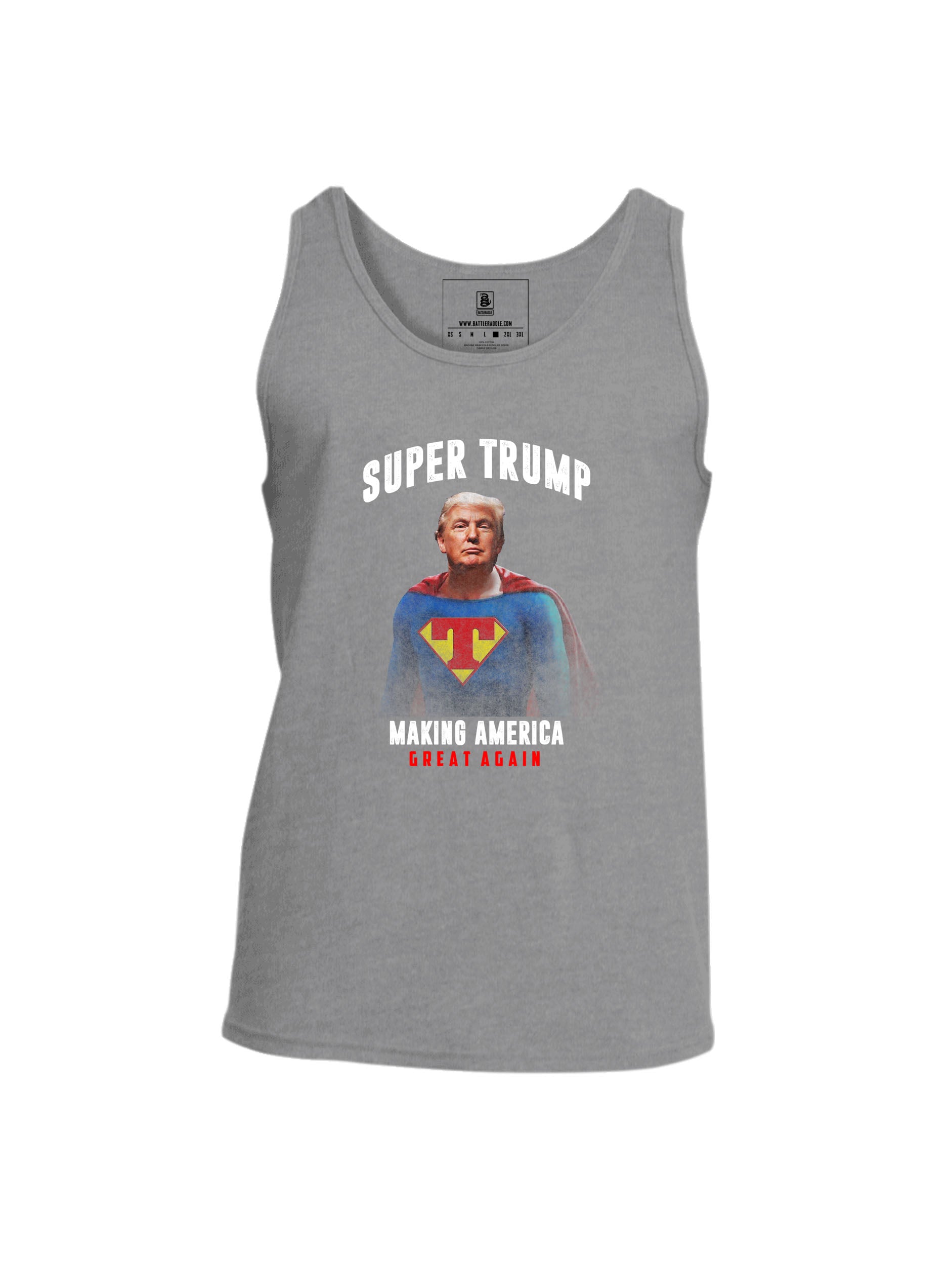 Battleraddle Super Trump Making America Great Again Mens Cotton Tank Top