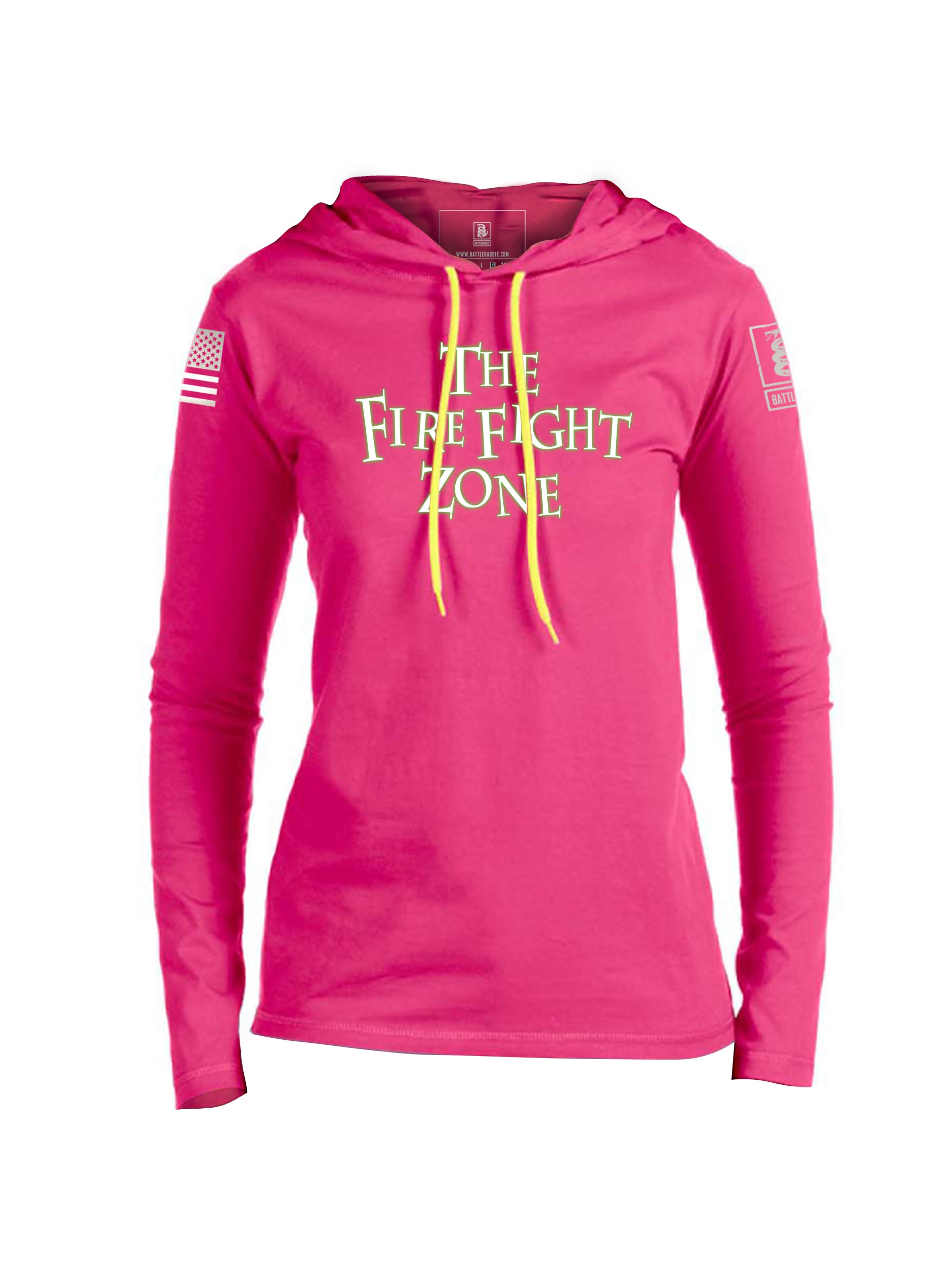 Battleraddle The Fire Fight Zone Womens Thin Cotton Lightweight Hoodie